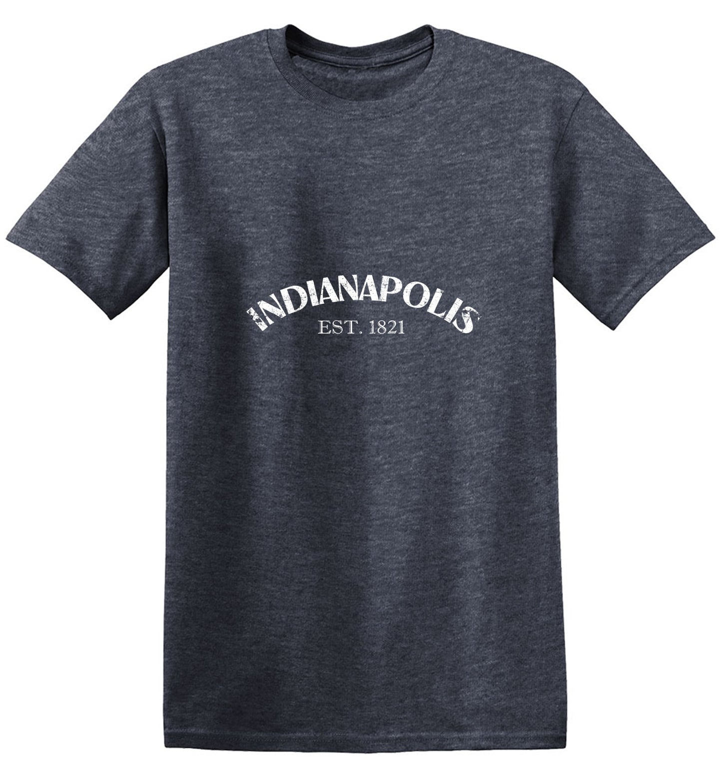 Funny T-Shirts design "Indianapolis Est. 1821 T-Shirt - Tall Tee"