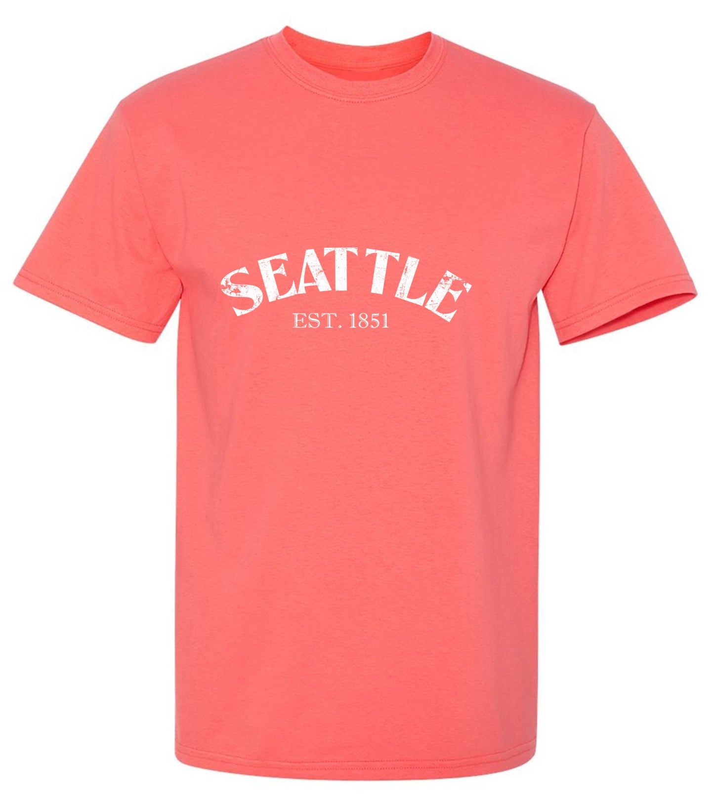Funny T-Shirts design "Seattle Est. 1851 T-Shirt - Ring Spun Tee"