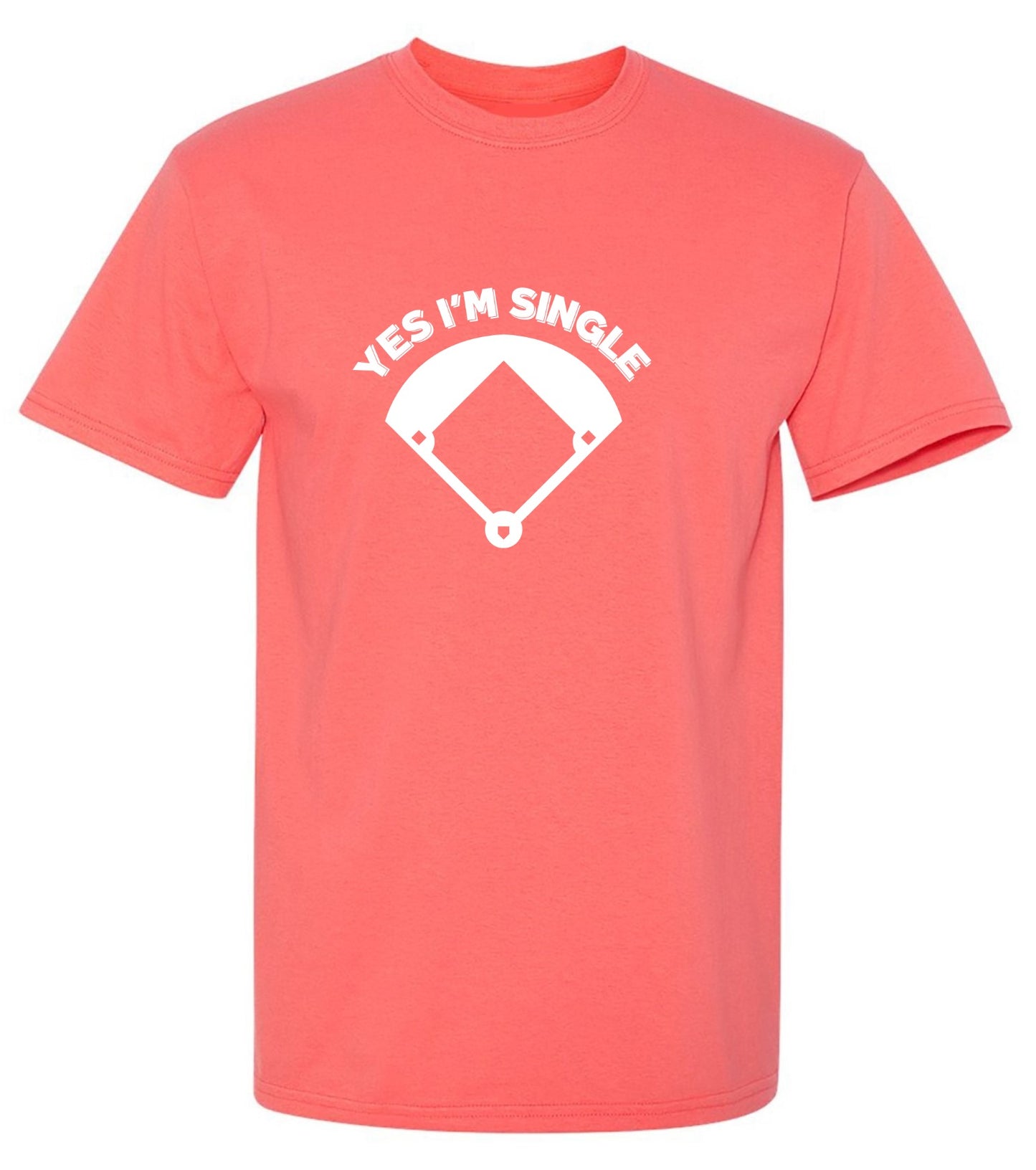 Funny T-Shirts design "Yes I'm Single T-Shirt - Ring Spun Tee"