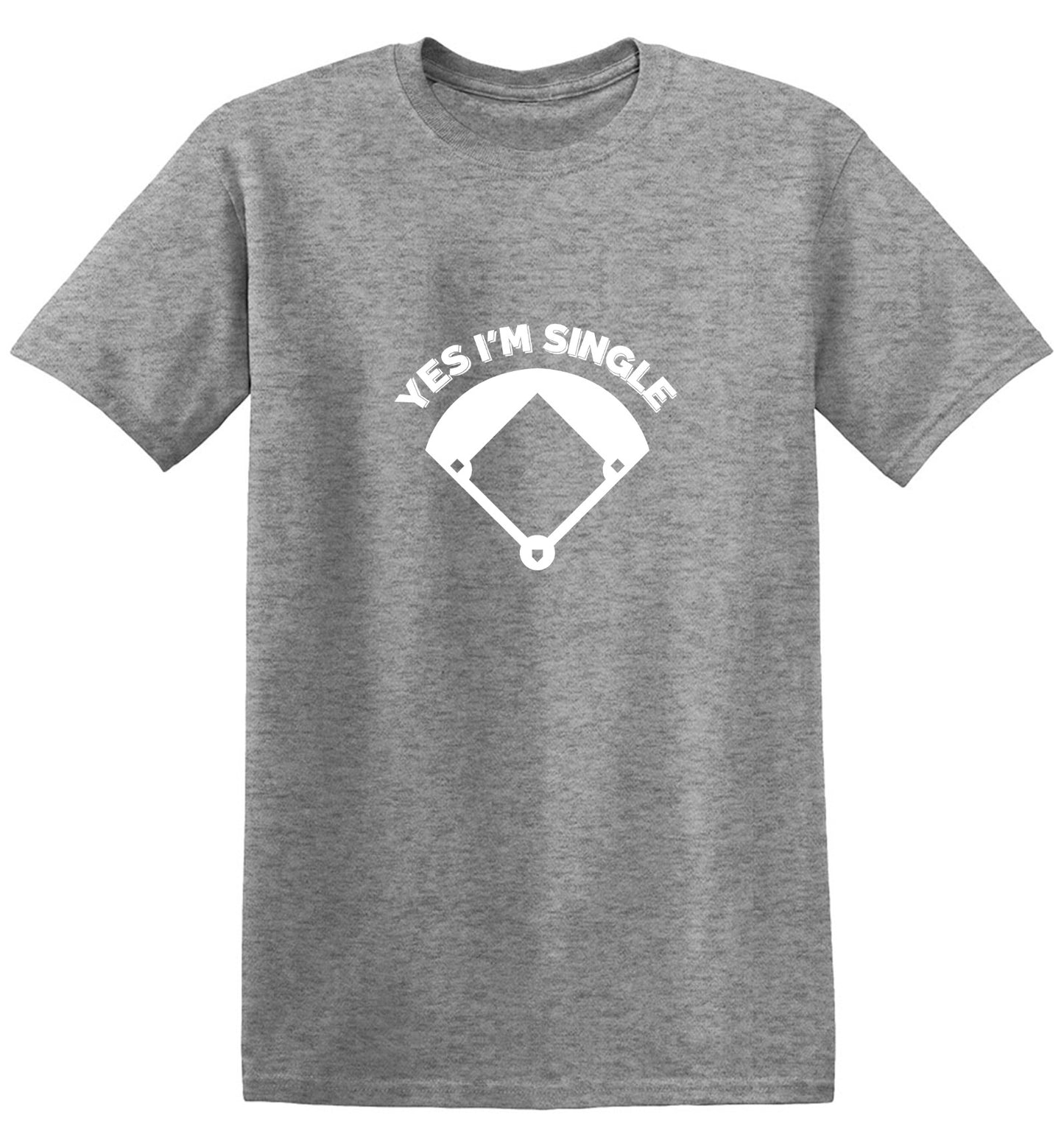 Funny T-Shirts design "Yes I'm Single T-Shirt - Ring Spun Tee"