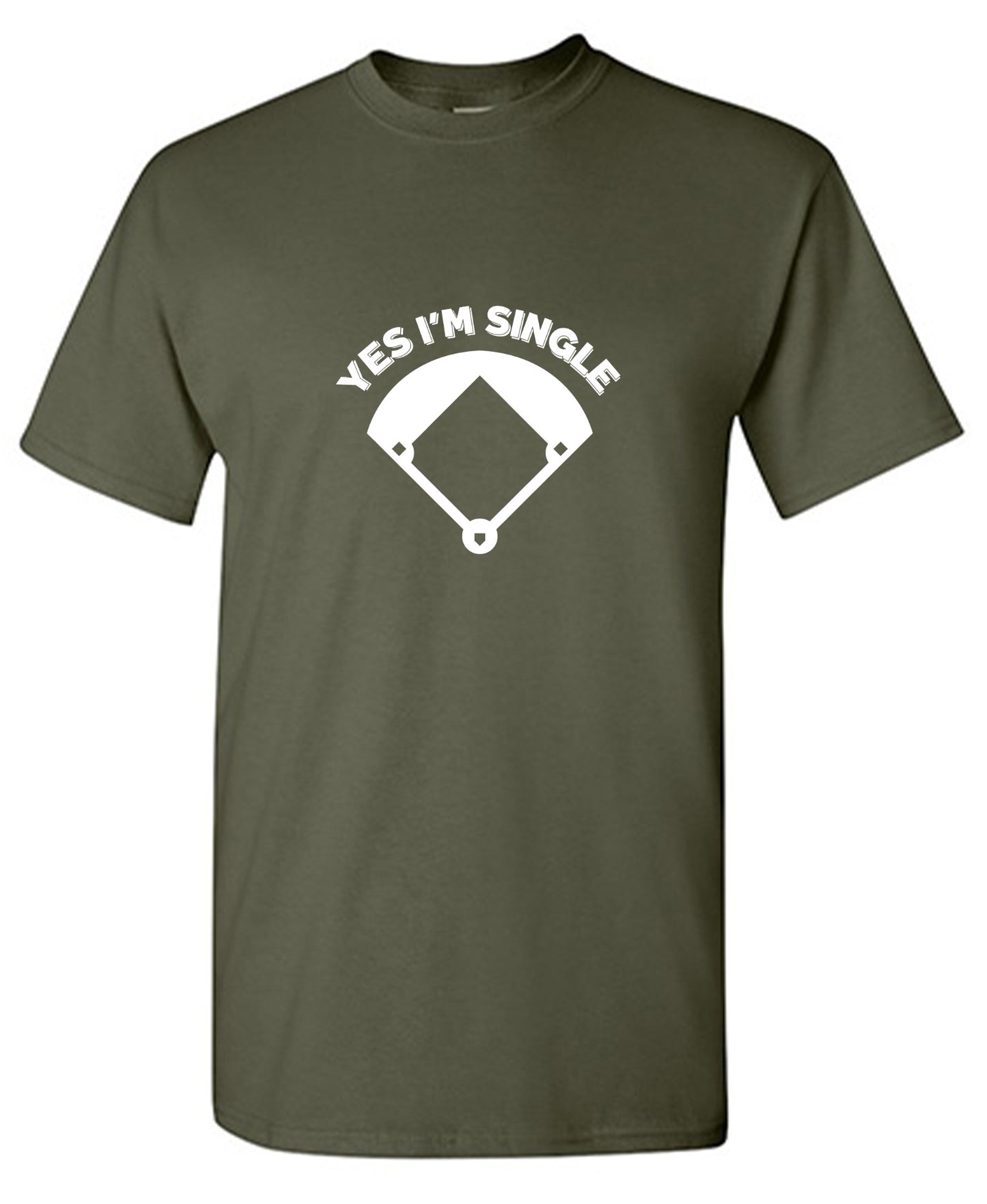 Funny T-Shirts design "Yes I'm Single T-Shirt - Ring Spun Tee"