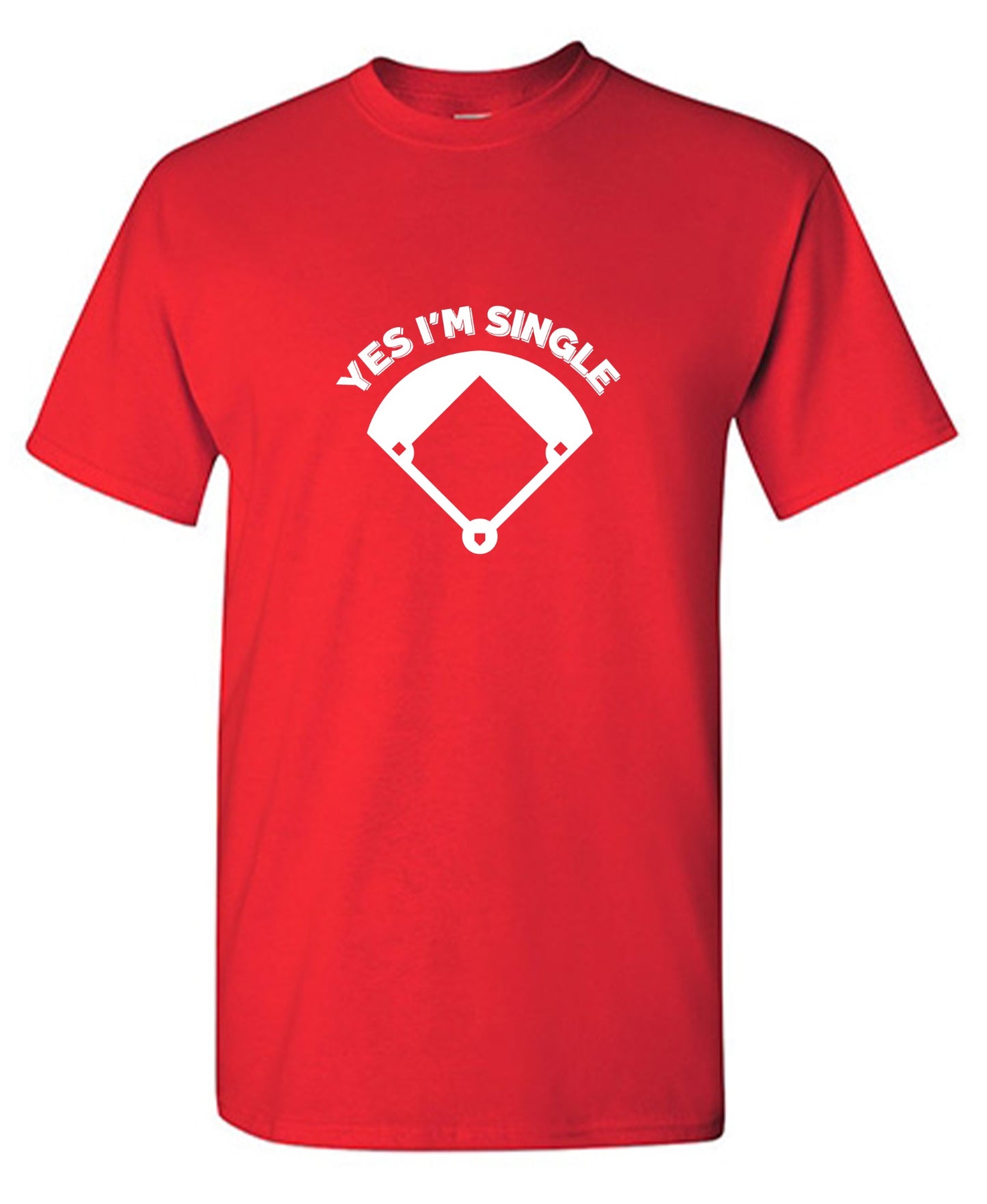 Funny T-Shirts design "Yes I'm Single T-Shirt - Ring Spun Tee"