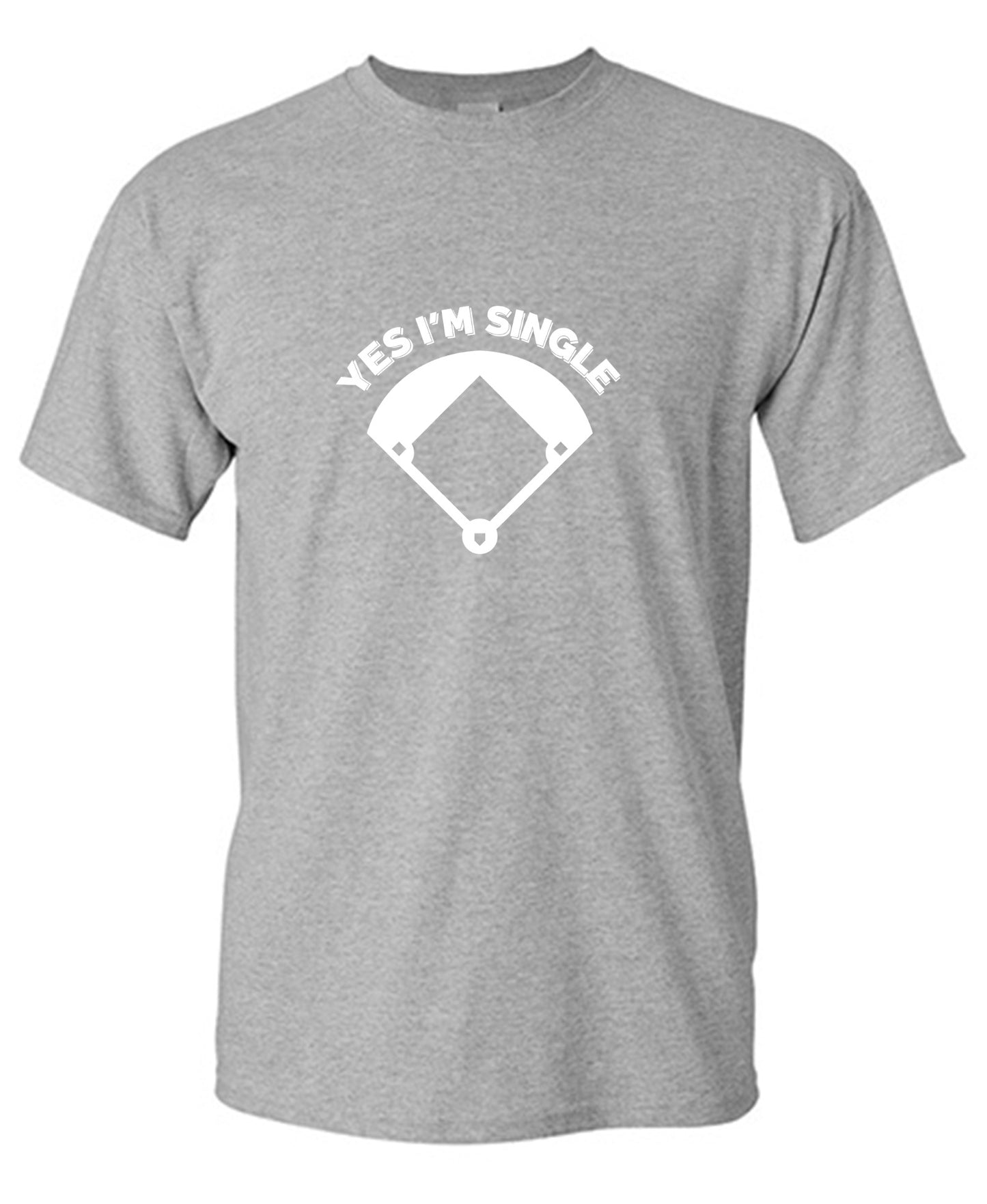 Funny T-Shirts design "Yes I'm Single T-Shirt - Ring Spun Tee"