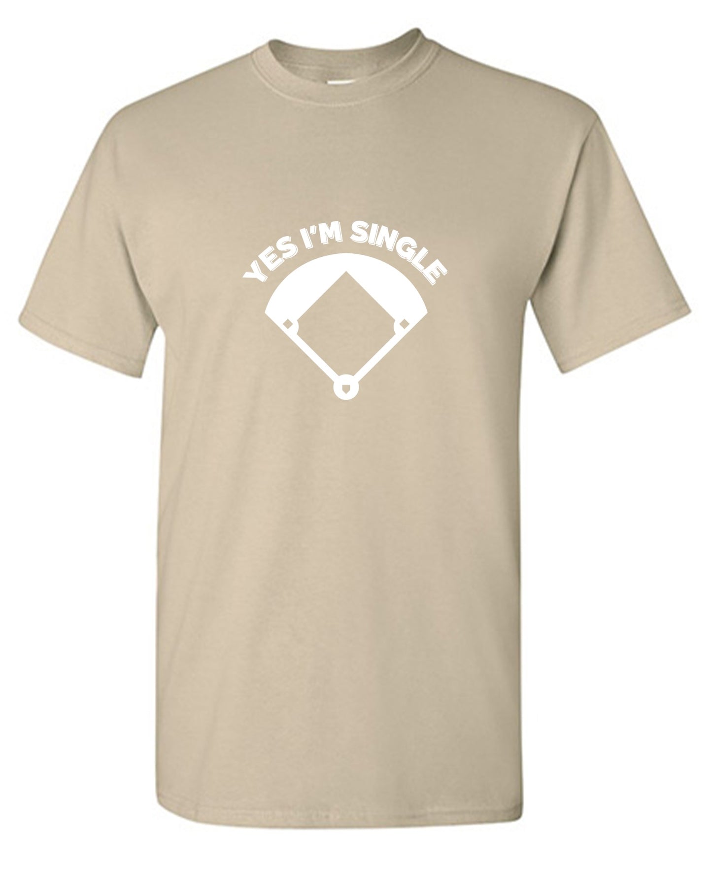 Funny T-Shirts design "Yes I'm Single T-Shirt - Ring Spun Tee"