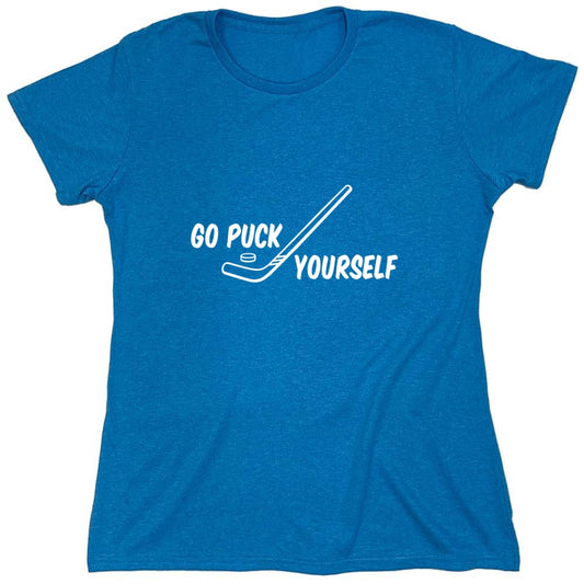 Funny T-Shirts design "Go Puck Yourself T-Shirt - Womens"