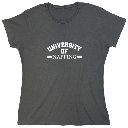 Funny T-Shirts design "University of Napping T-Shirt - Womens"