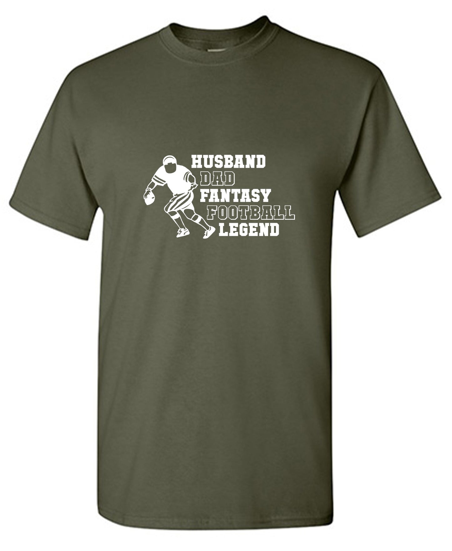 Funny T-Shirts design "Husband Dad Fantasy Football Legend T-Shirt"