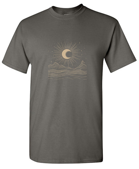 Funny T-Shirts design "Moon Art Graphic T-Shirt - Tall Tee"