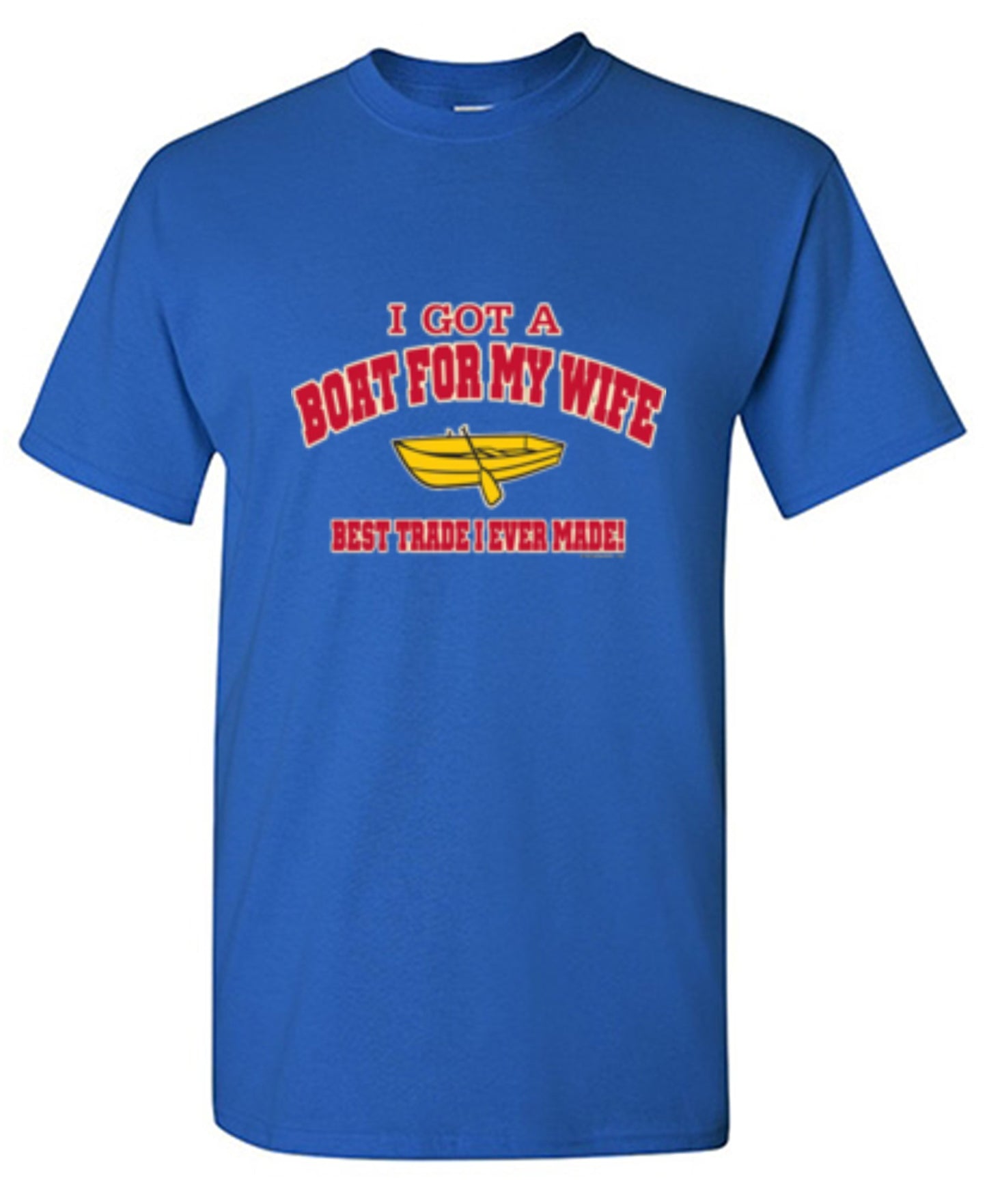 Funny T-Shirts design "I Got A Boat For My Wife. Best Trade I Ever Made! - Youth"
