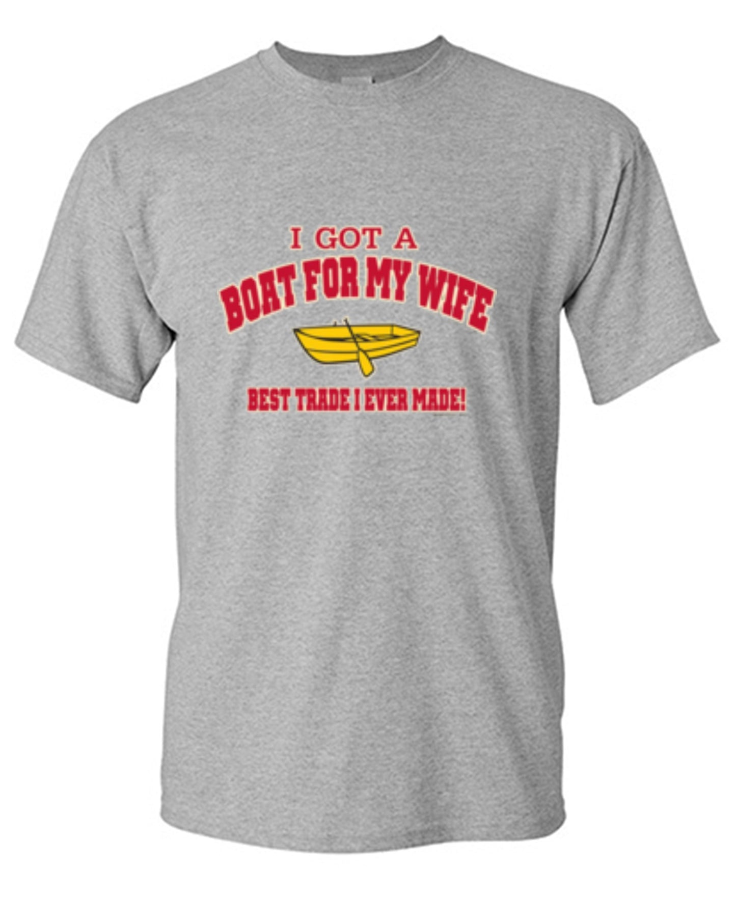 Funny T-Shirts design "I Got A Boat For My Wife. Best Trade I Ever Made! - Youth"