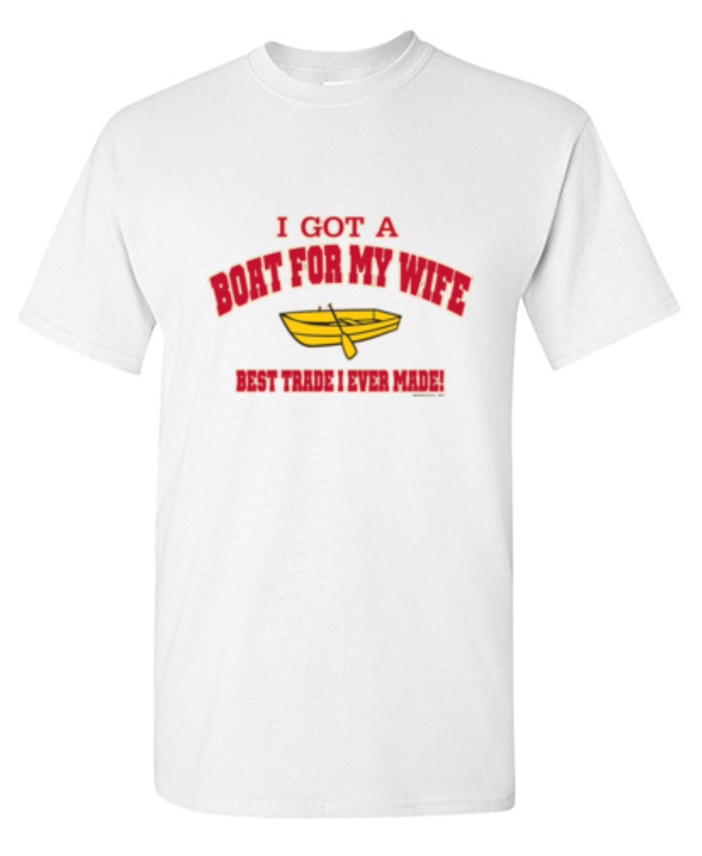 Funny T-Shirts design "I Got A Boat For My Wife. Best Trade I Ever Made! - Youth"