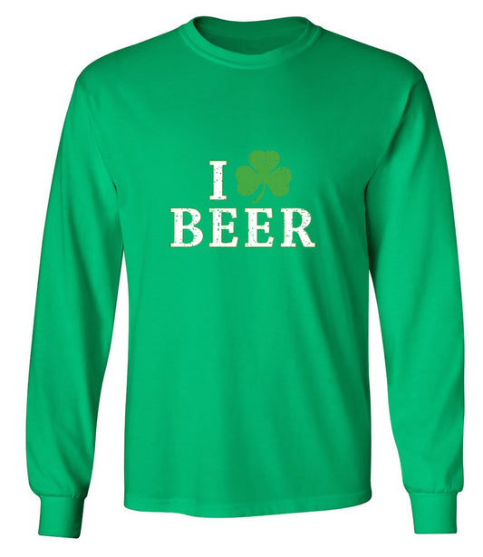 Funny T-Shirts design "I Love Beer - Long Sleeve"