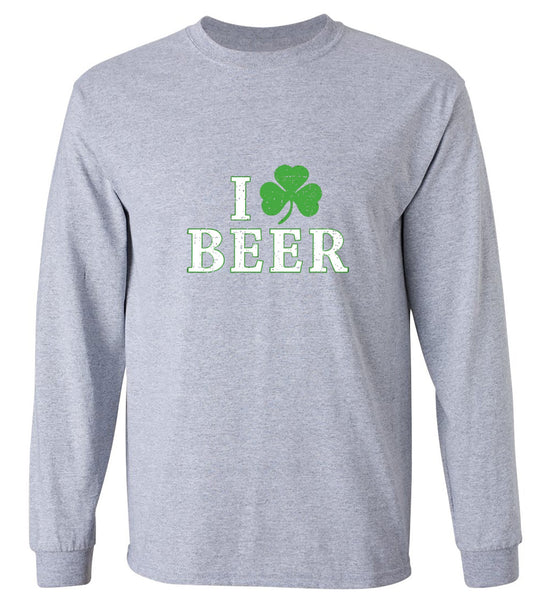 Funny T-Shirts design "I Love Beer - Long Sleeve"