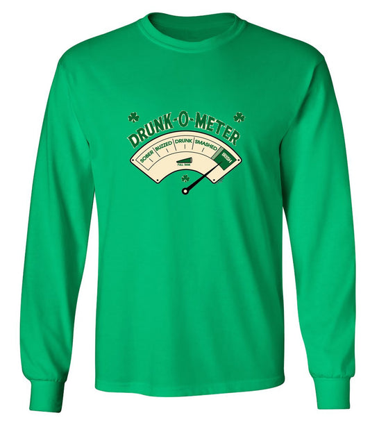 Funny T-Shirts design "Drunk-O-Meter T-Shirt - Long Sleeve"