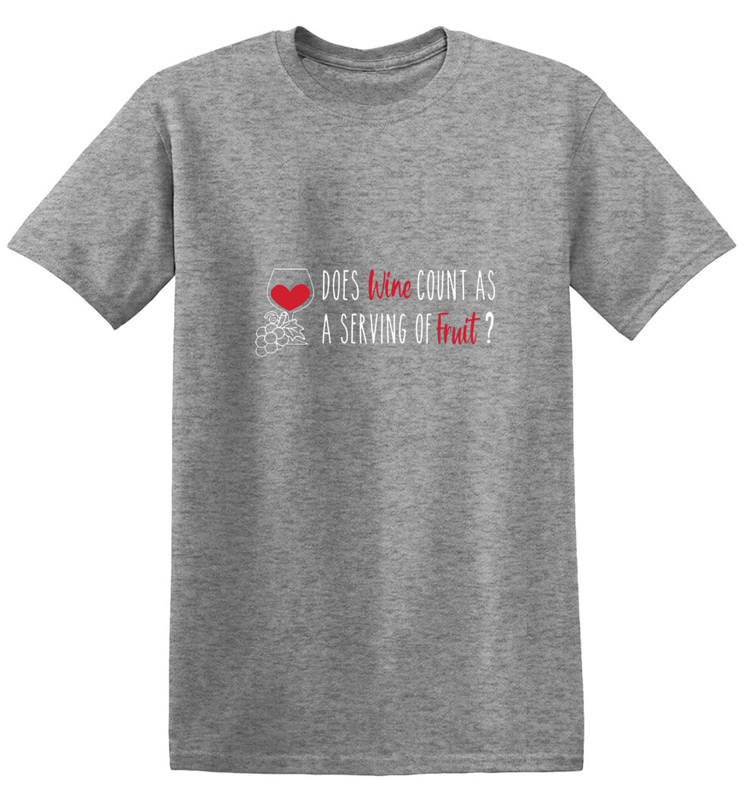 Funny T-Shirts design "Does Wine Count As A Serving Of Fruit? T-Shirt"