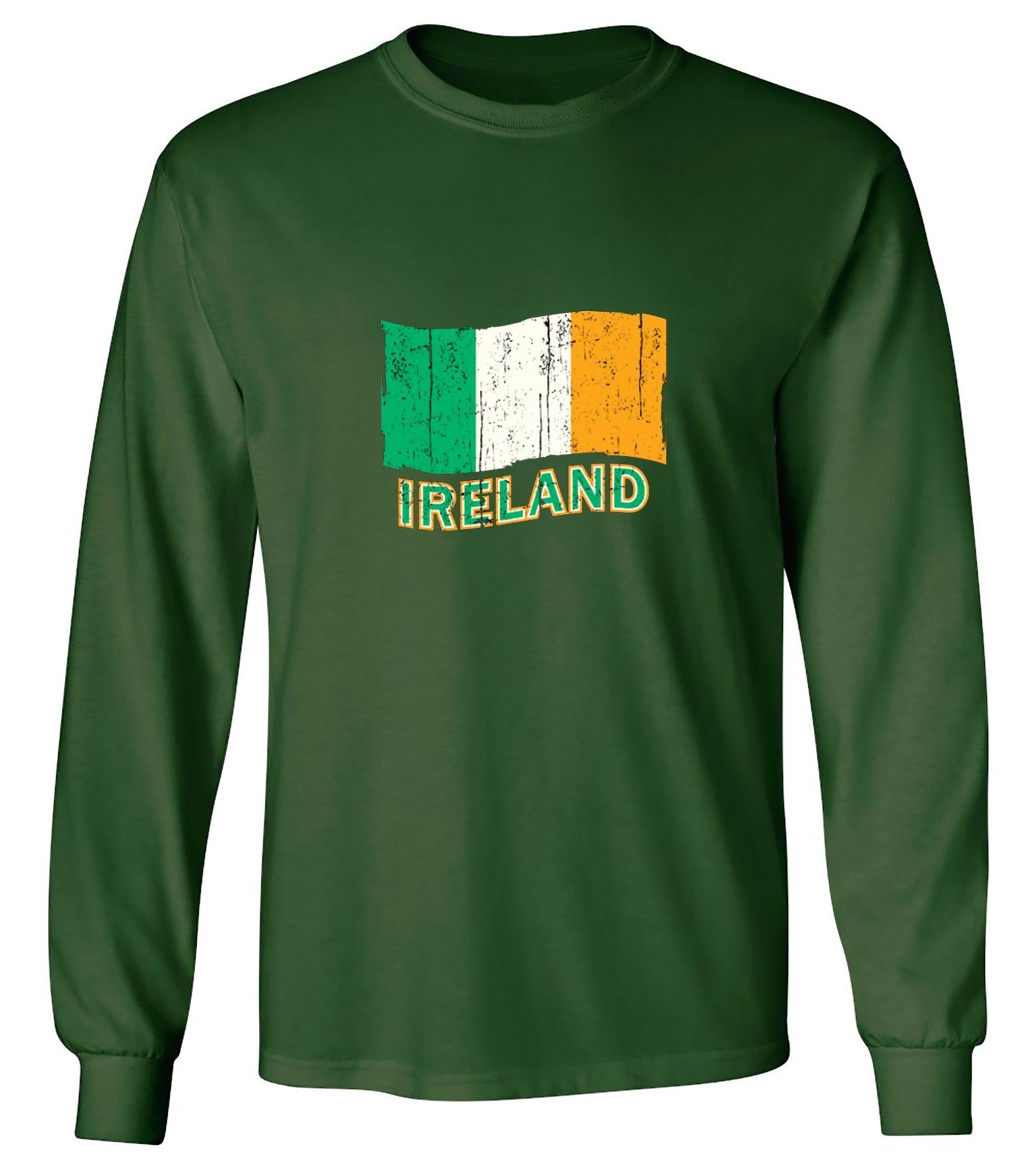 Funny T-Shirts design "Ireland Flag - Long Sleeve"