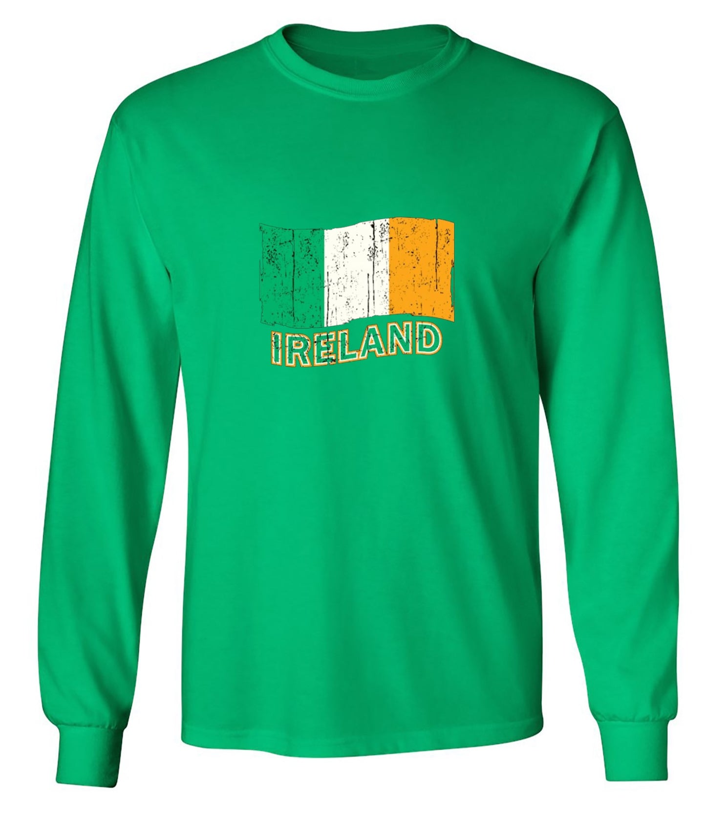 Funny T-Shirts design "Ireland Flag - Long Sleeve"