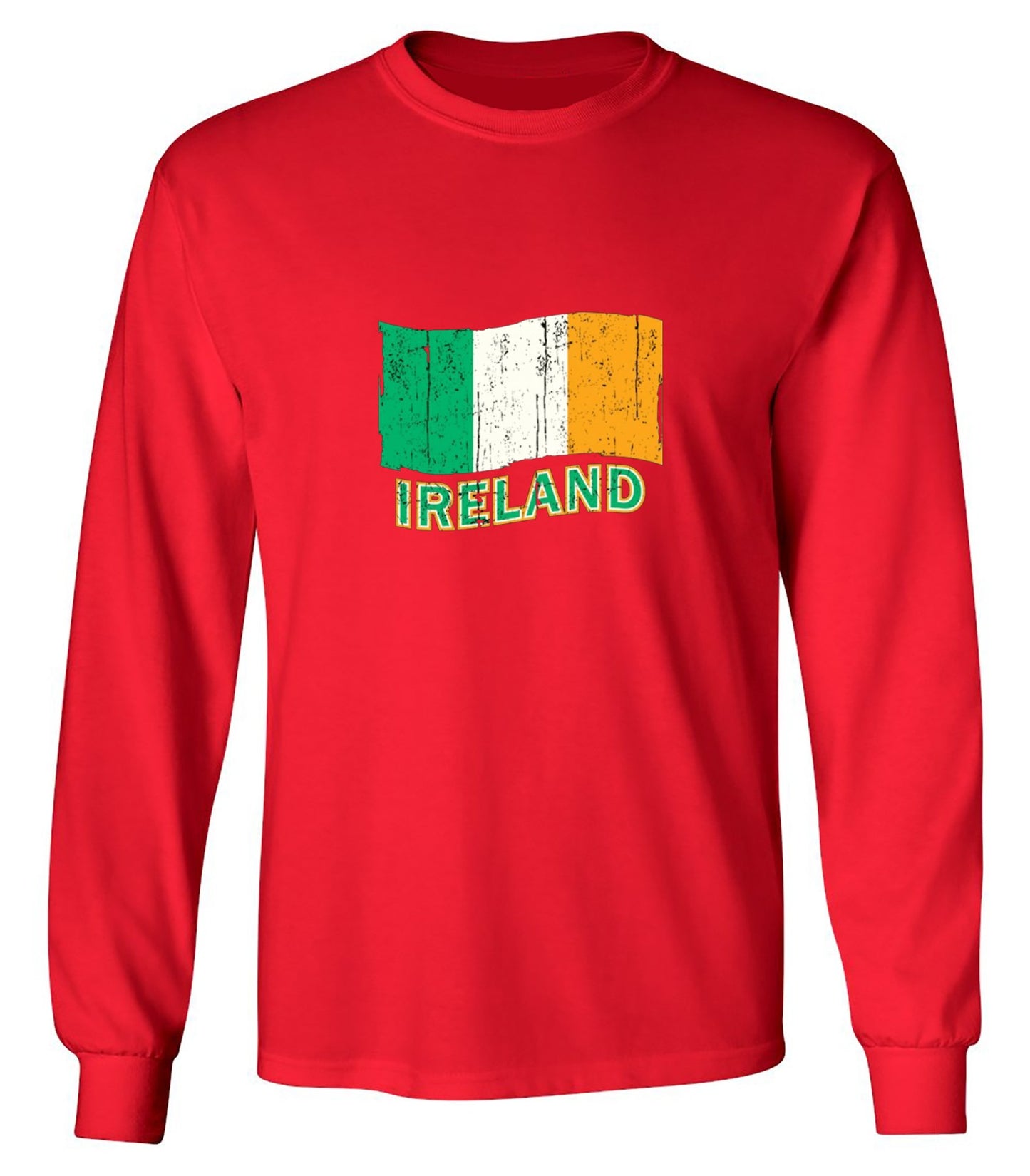 Funny T-Shirts design "Ireland Flag - Long Sleeve"