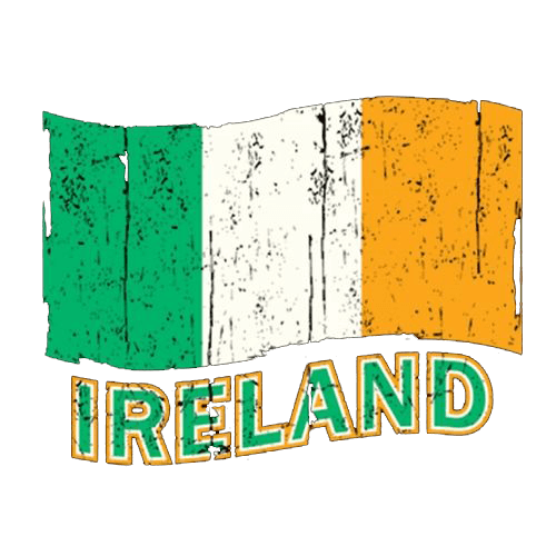 Funny T-Shirts design "Ireland Flag"
