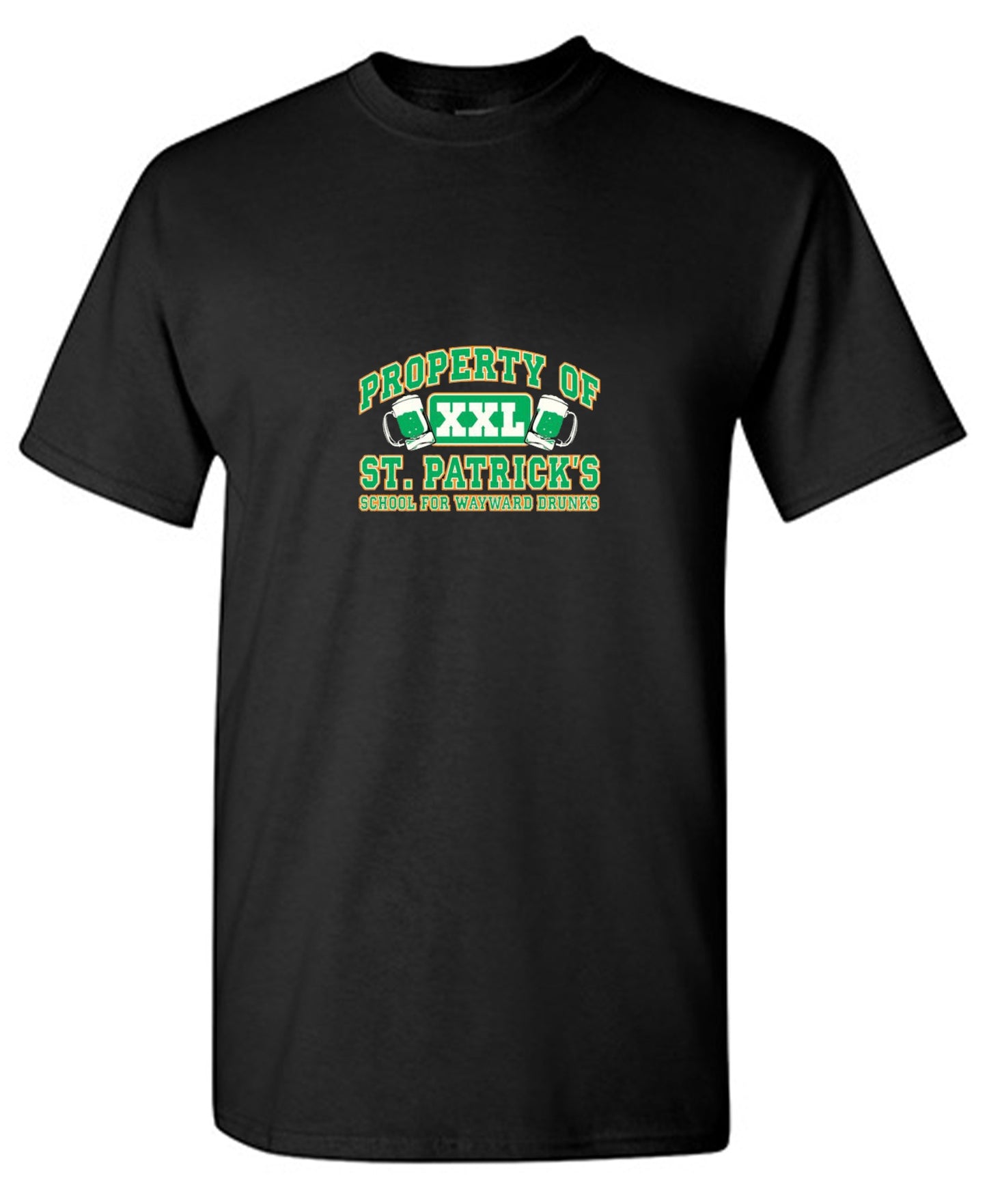 Funny T-Shirts design "Property Of St. Patrick's School For Wayward Drunks - Ring Spun Tee"