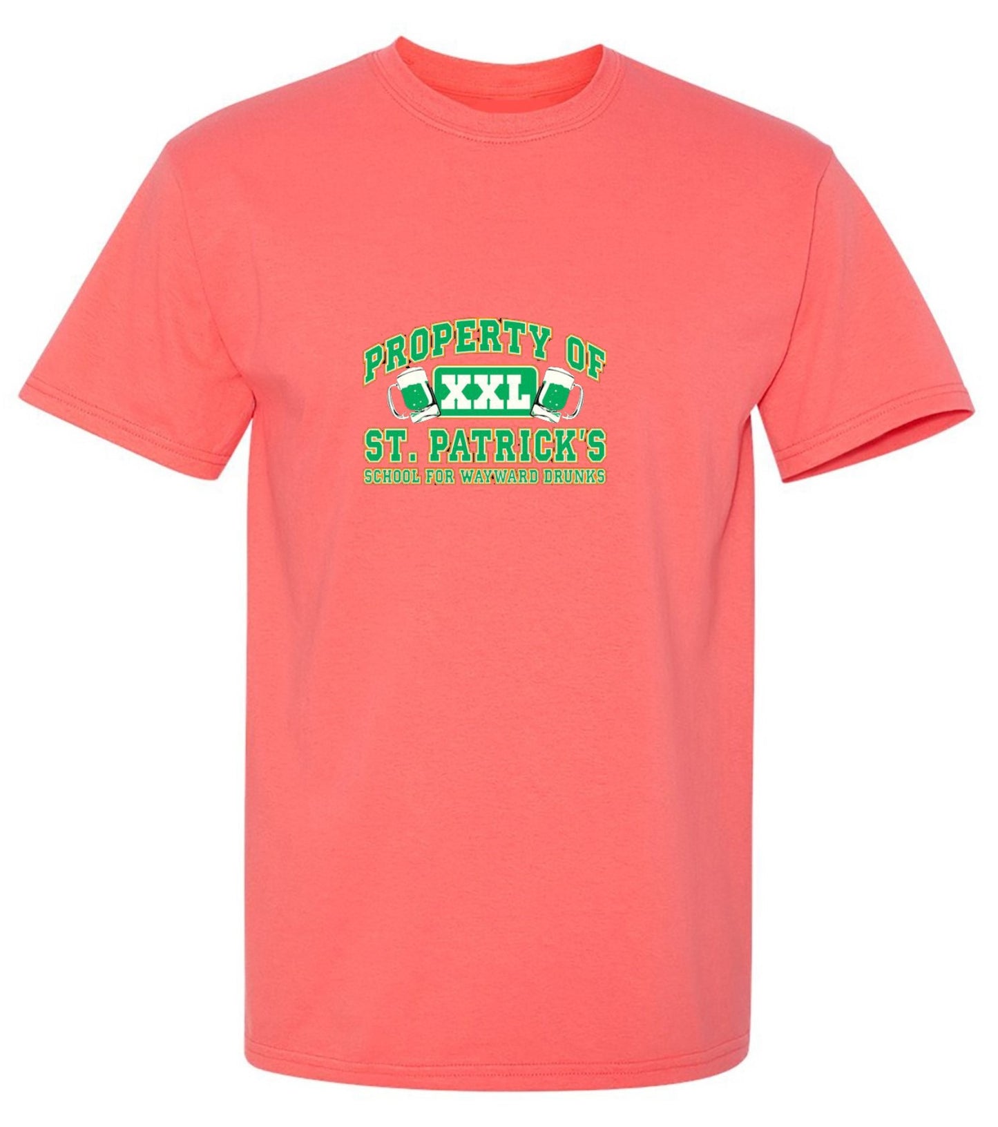 Funny T-Shirts design "Property Of St. Patrick's School For Wayward Drunks - Ring Spun Tee"