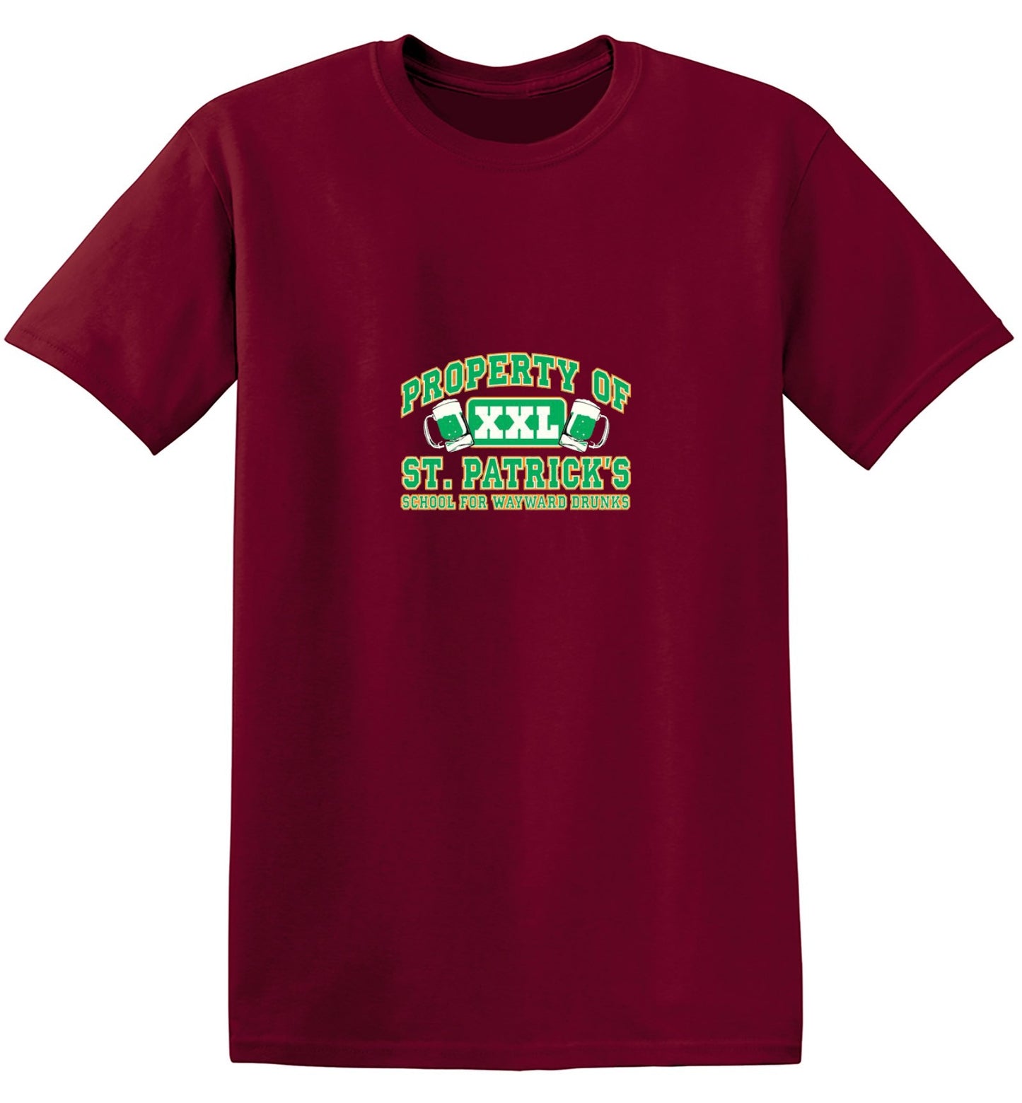 Funny T-Shirts design "Property Of St. Patrick's School For Wayward Drunks - Ring Spun Tee"