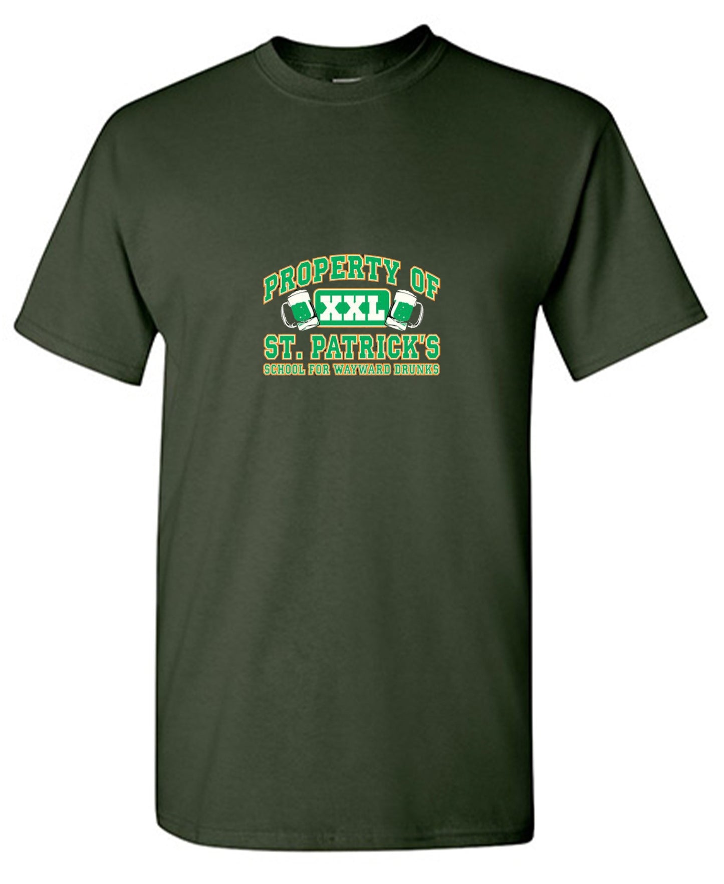 Funny T-Shirts design "Property Of St. Patrick's School For Wayward Drunks - Ring Spun Tee"
