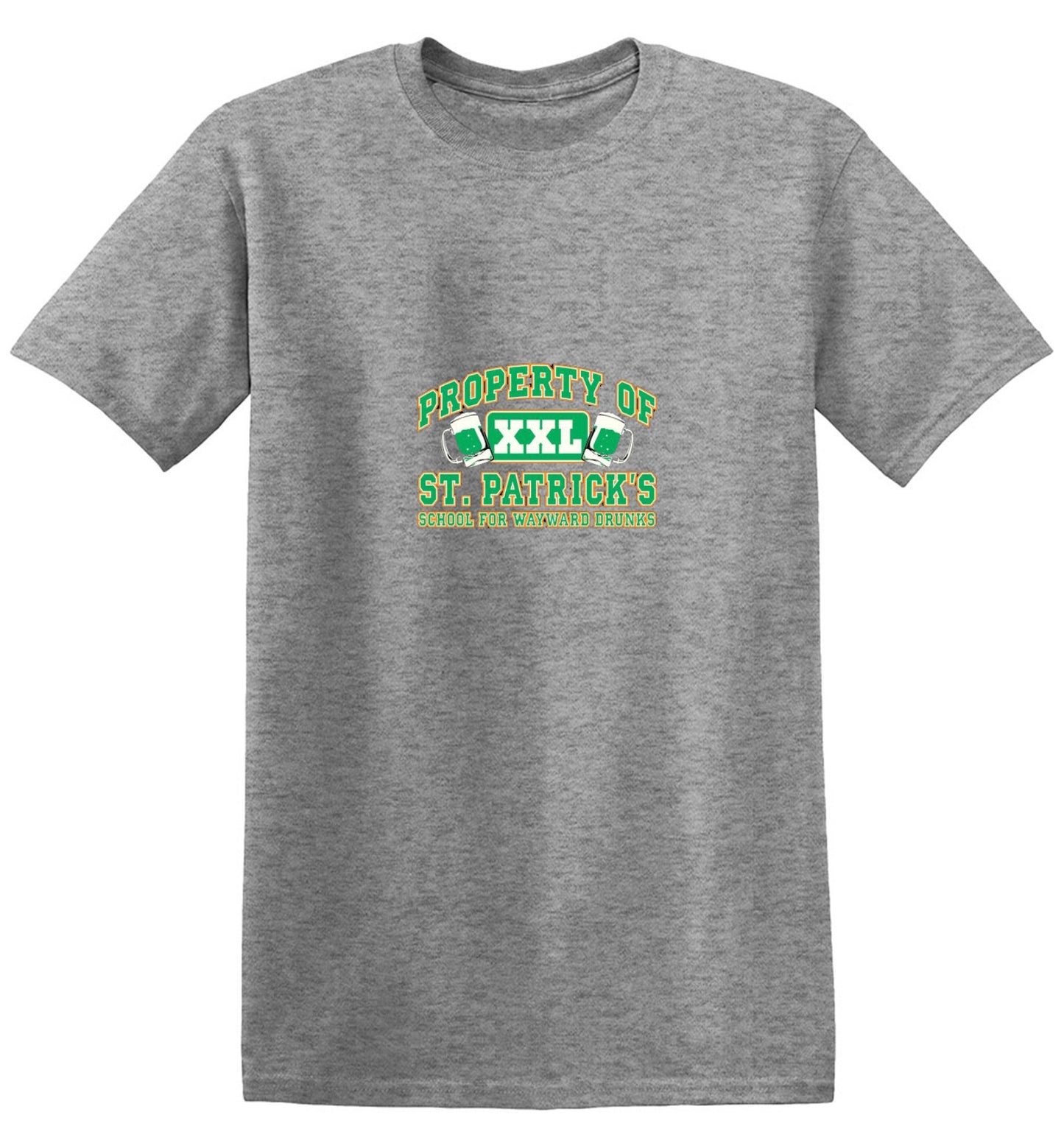 Funny T-Shirts design "Property Of St. Patrick's School For Wayward Drunks - Ring Spun Tee"