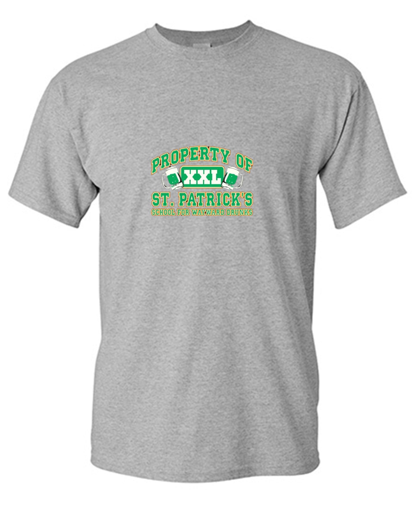 Funny T-Shirts design "Property Of St. Patrick's School For Wayward Drunks - Ring Spun Tee"