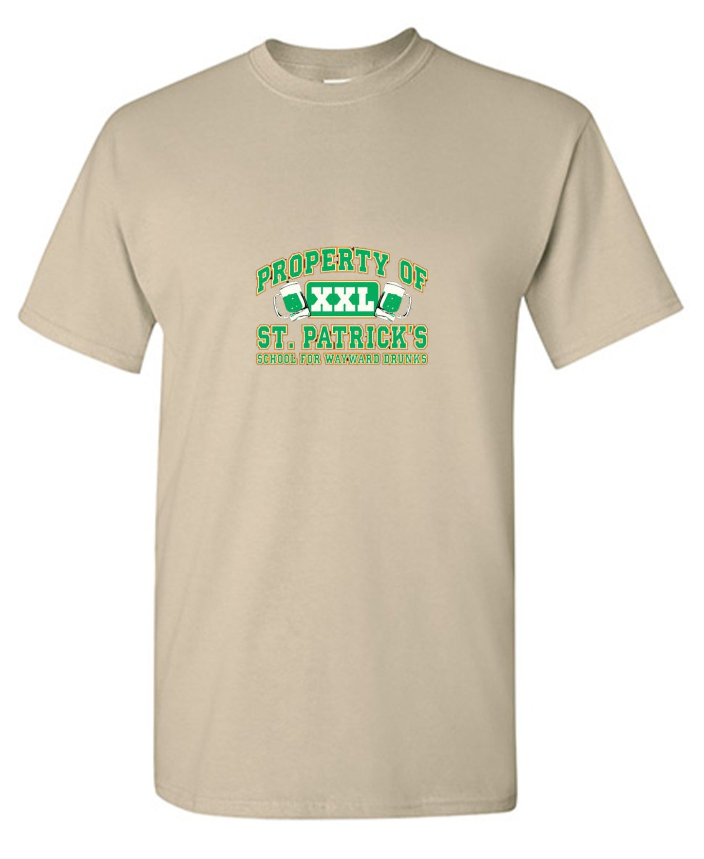 Funny T-Shirts design "Property Of St. Patrick's School For Wayward Drunks - Ring Spun Tee"