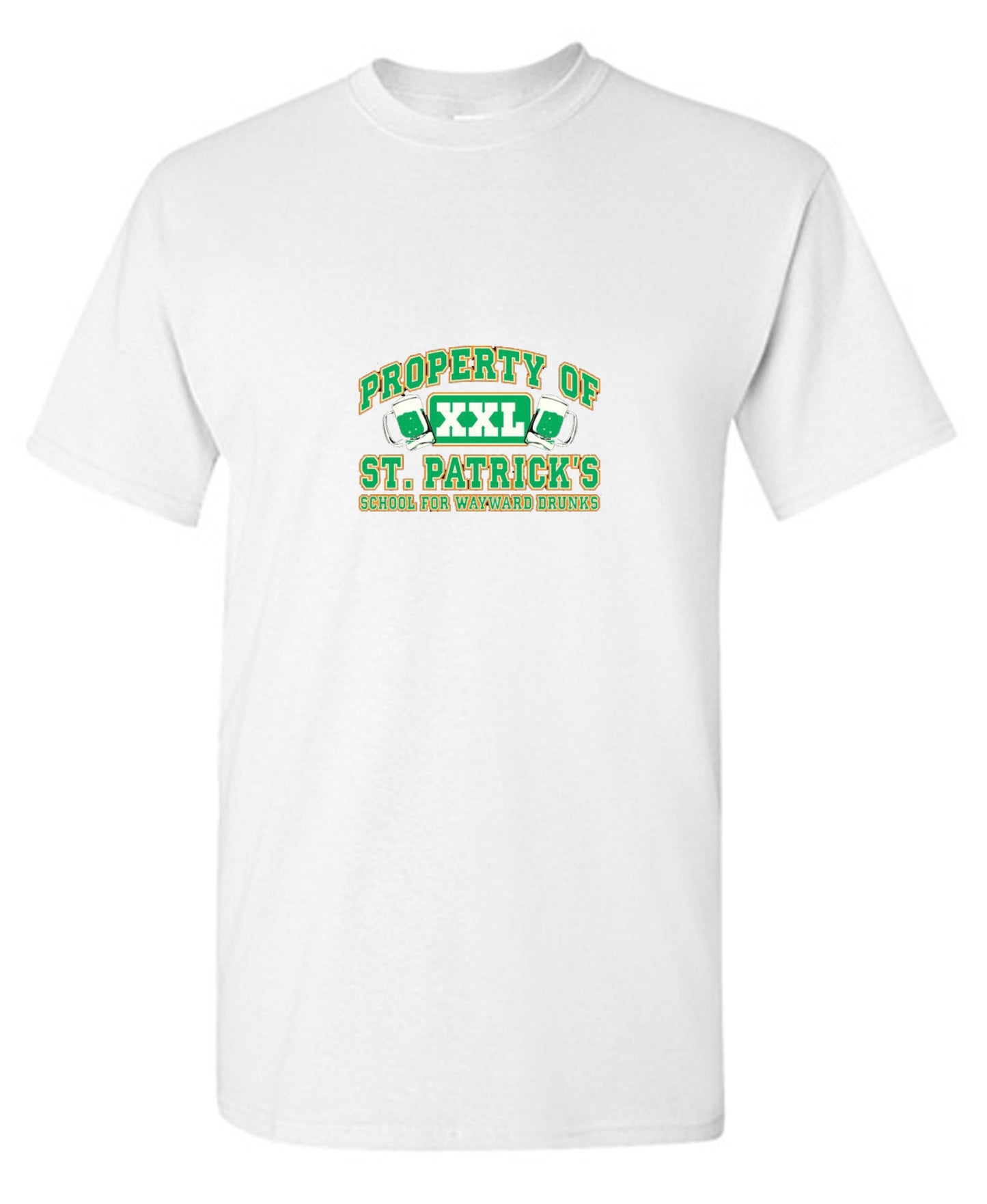 Funny T-Shirts design "Property Of St. Patrick's School For Wayward Drunks - Ring Spun Tee"