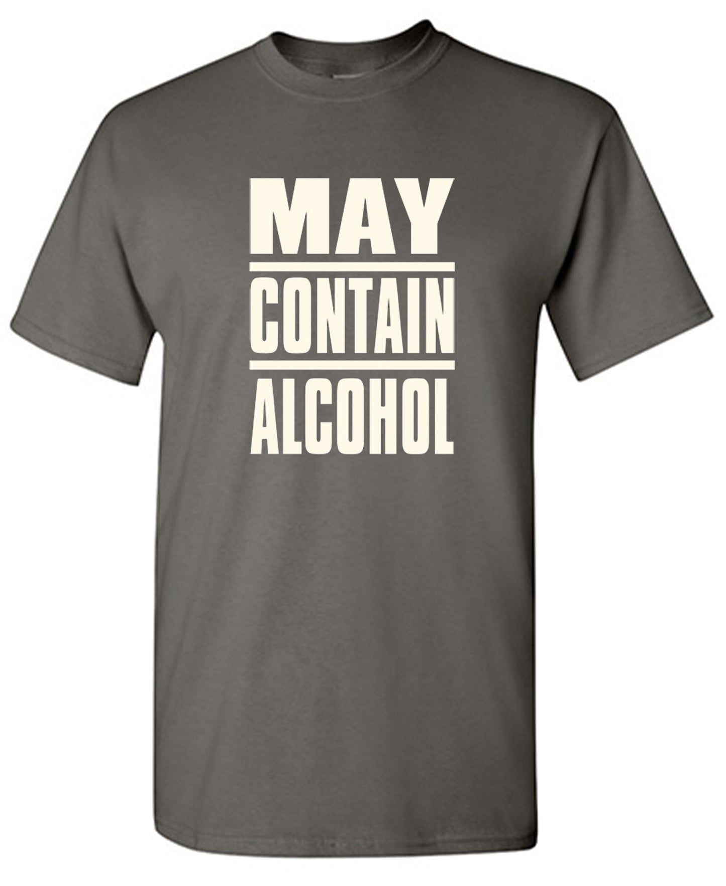 Funny T-Shirts design "May Contain Alcohol - Tall Tee"