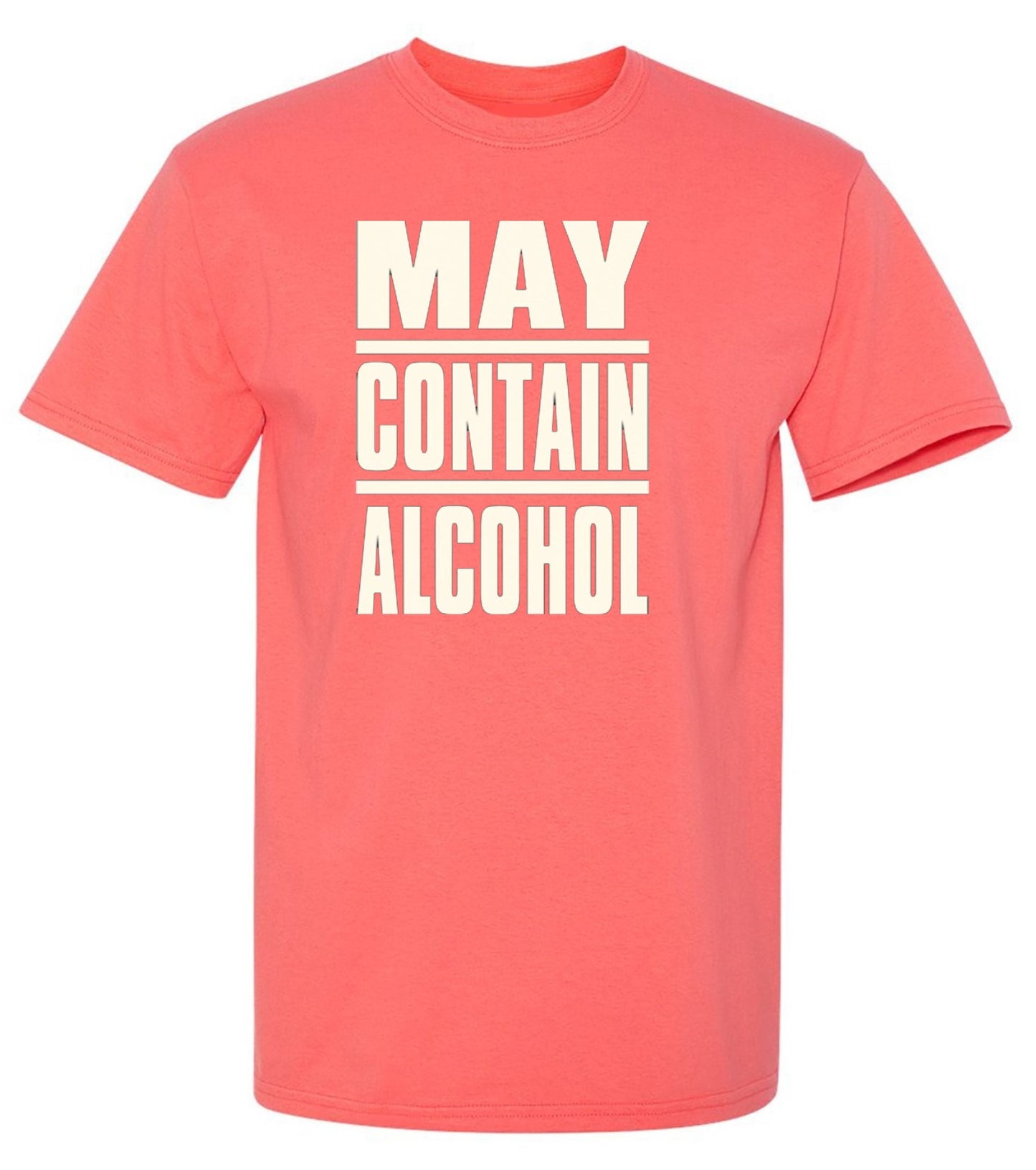 Funny T-Shirts design "May Contain Alcohol - Tall Tee"