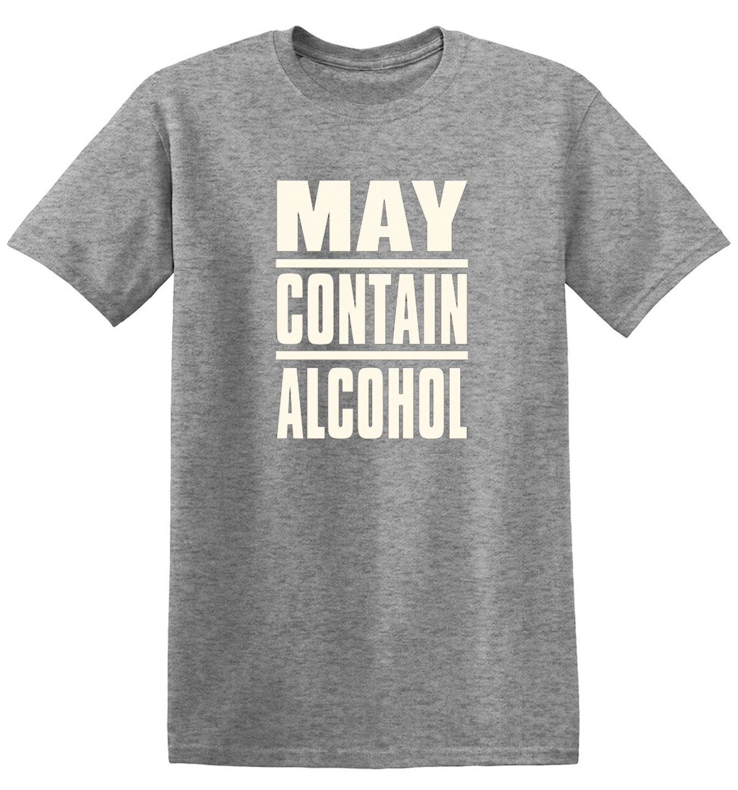 Funny T-Shirts design "May Contain Alcohol - Tall Tee"
