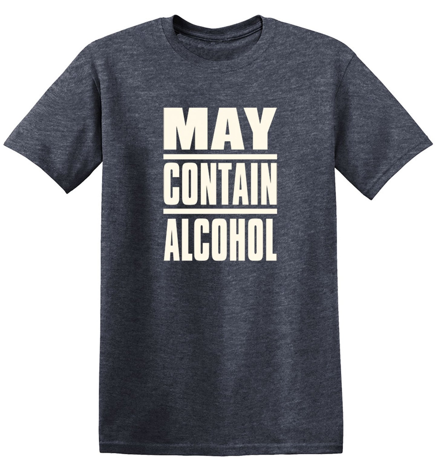 Funny T-Shirts design "May Contain Alcohol - Ring Spun Tee"