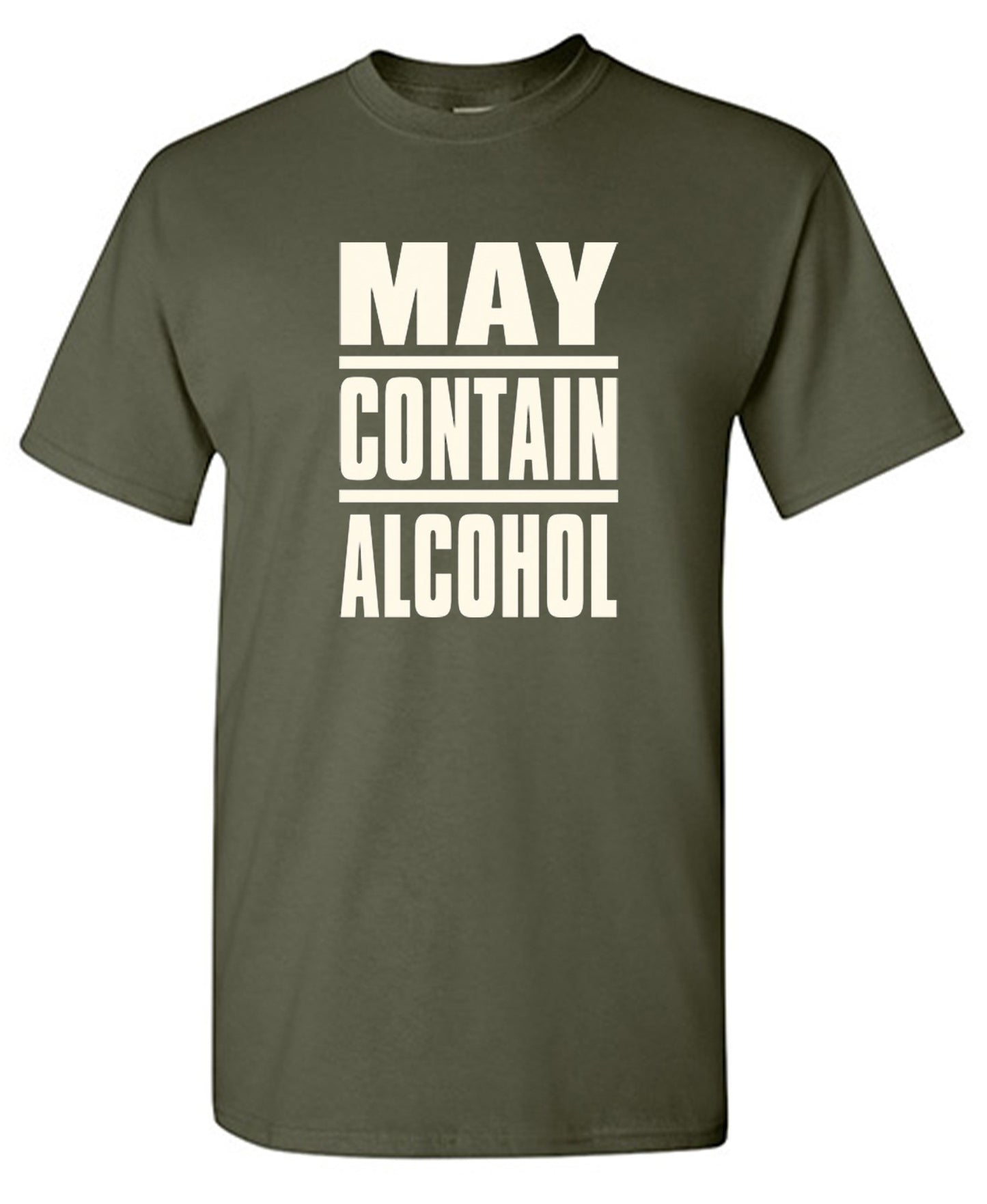 Funny T-Shirts design "May Contain Alcohol - Tall Tee"