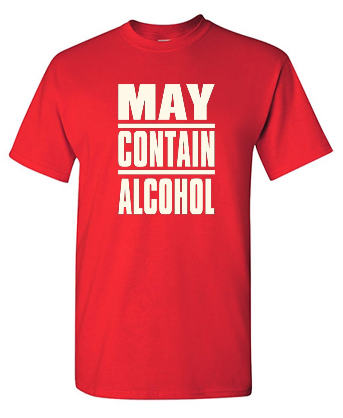 Funny T-Shirts design "May Contain Alcohol - Tall Tee"