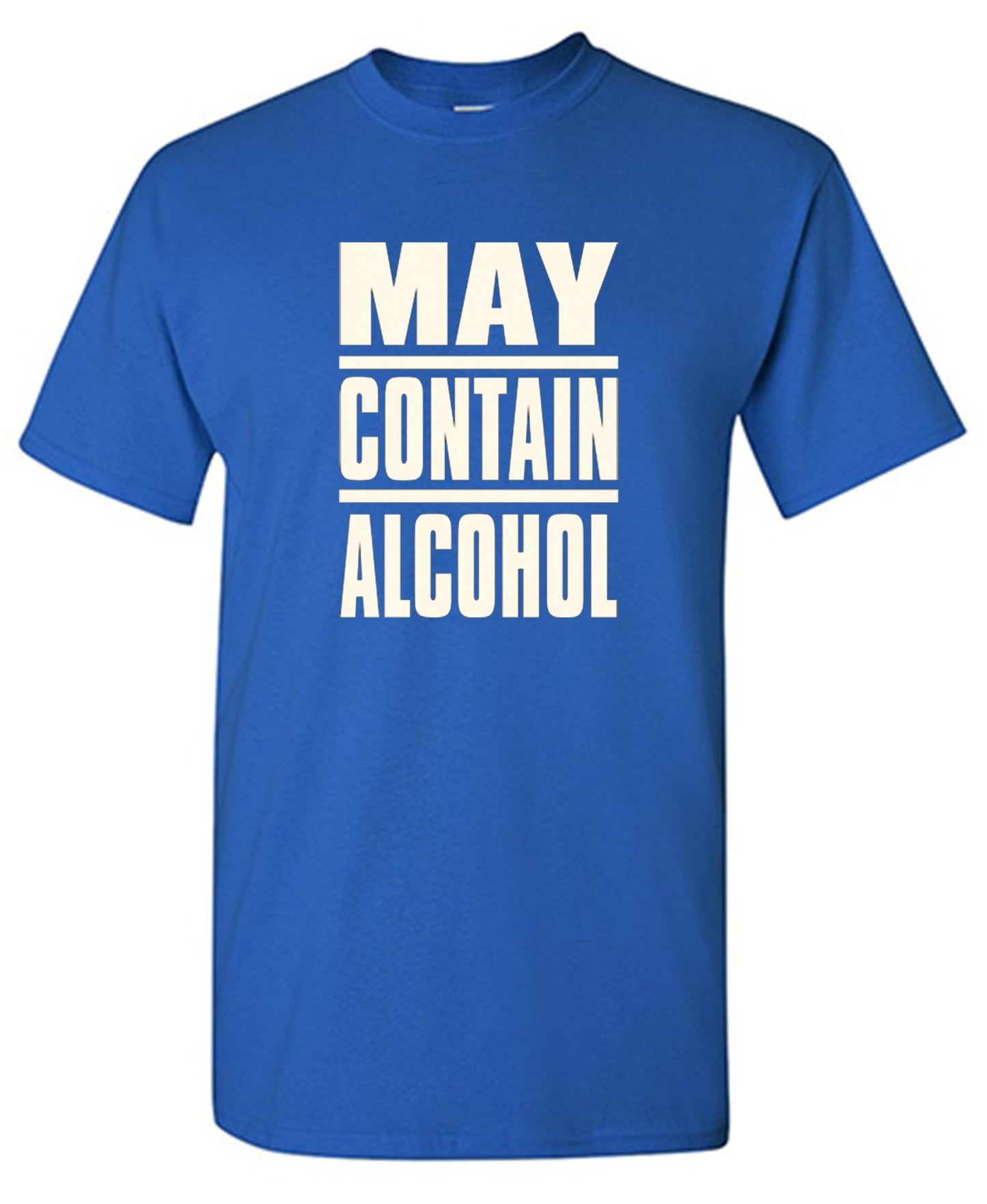 Funny T-Shirts design "May Contain Alcohol - Tall Tee"