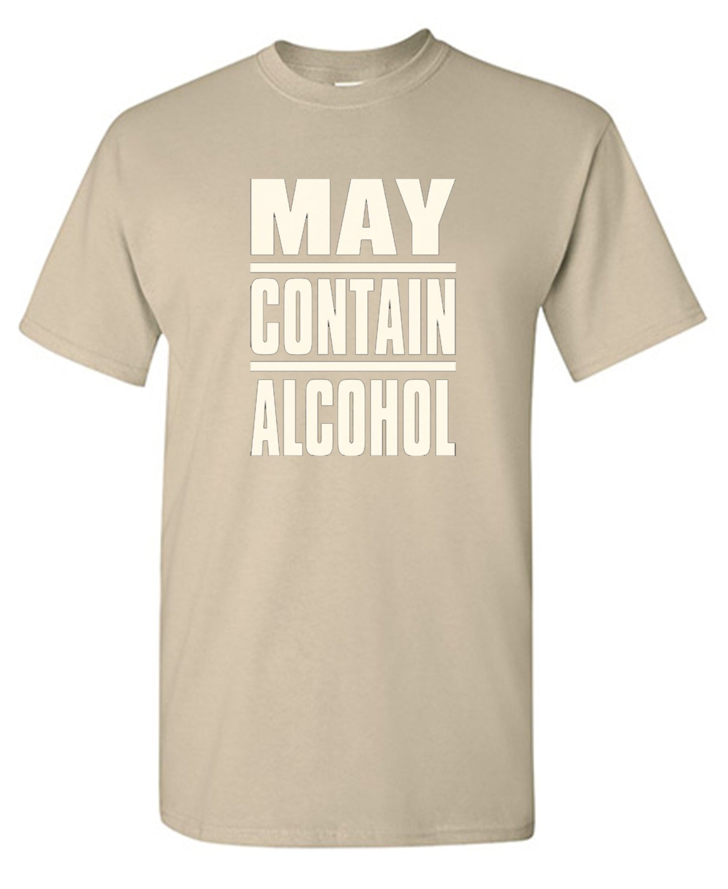 Funny T-Shirts design "May Contain Alcohol - Tall Tee"