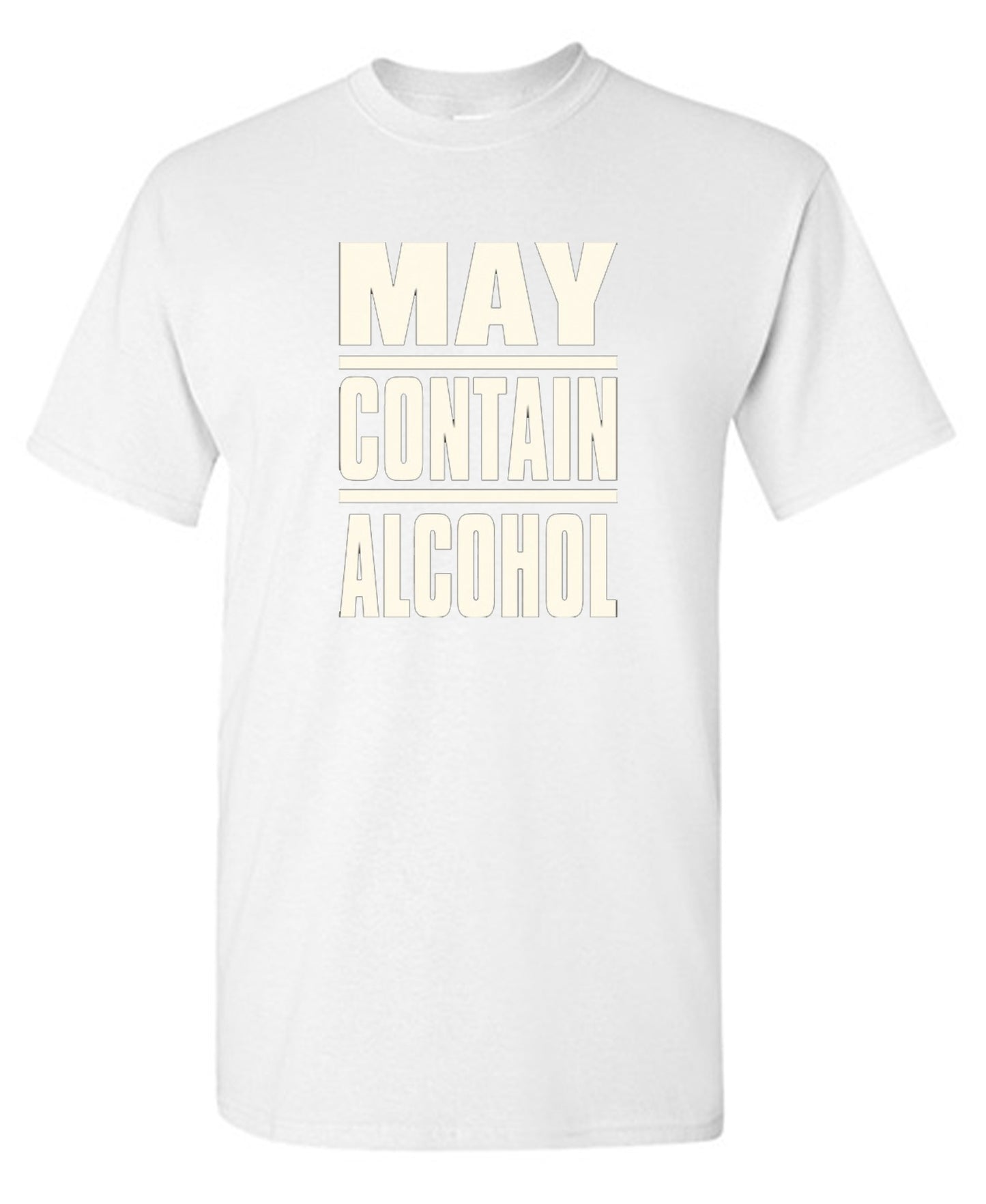 Funny T-Shirts design "May Contain Alcohol - Tall Tee"