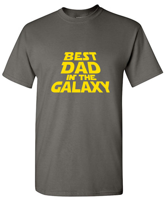 Funny T-Shirts design "Best Dad In The Galaxy T-Shirt - Ring Spun Tee"