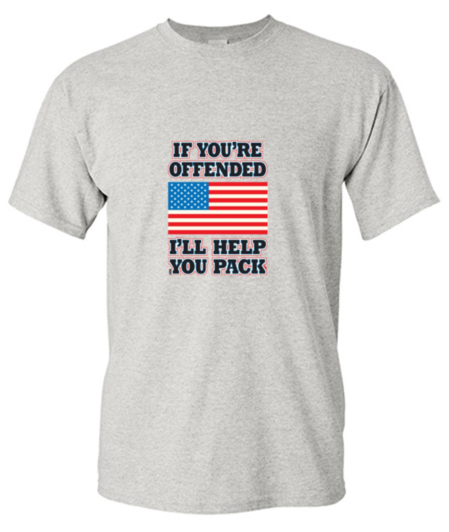Funny T-Shirts design "If You're Offended I'll Help You Pack - Tall Tee"