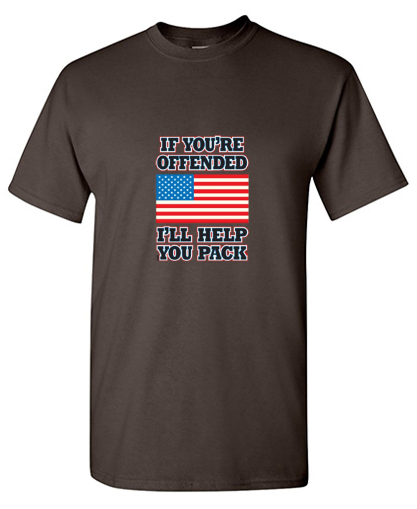 Funny T-Shirts design "If You're Offended I'll Help You Pack - Tall Tee"