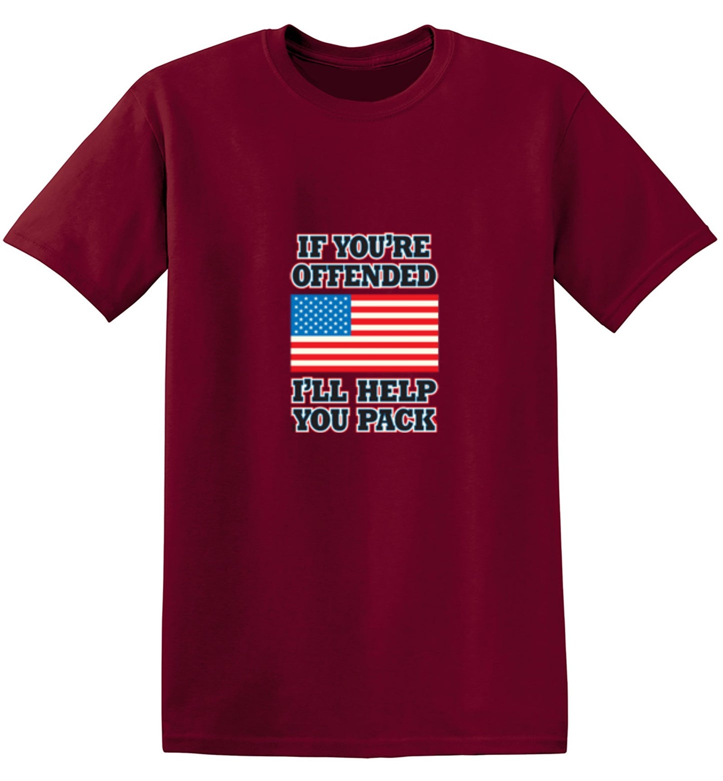 Funny T-Shirts design "If You're Offended I'll Help You Pack - Tall Tee"