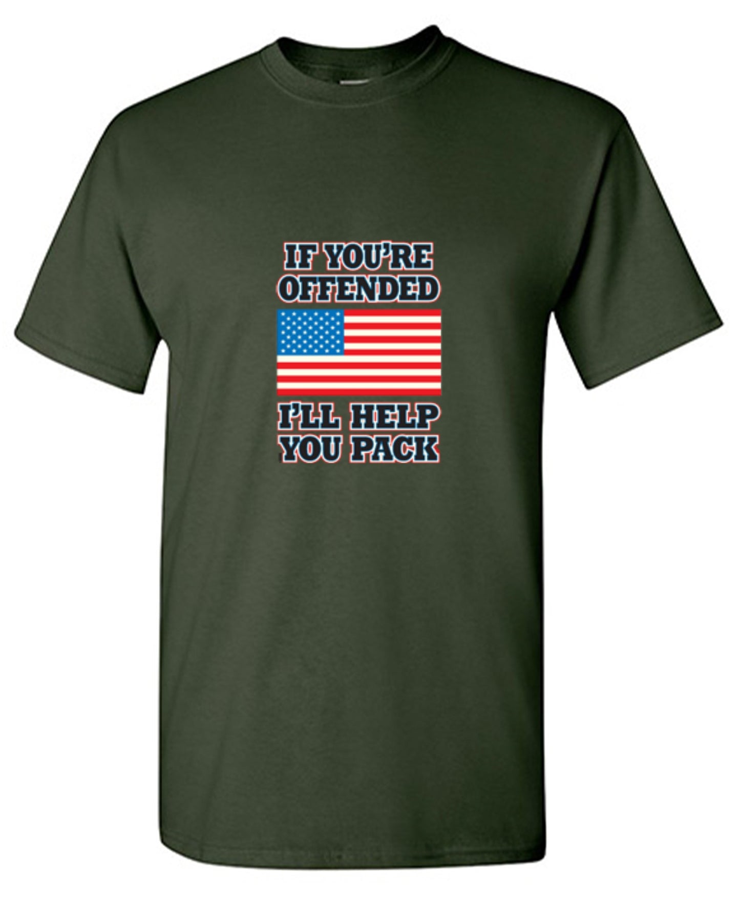 Funny T-Shirts design "If You're Offended I'll Help You Pack - Tall Tee"