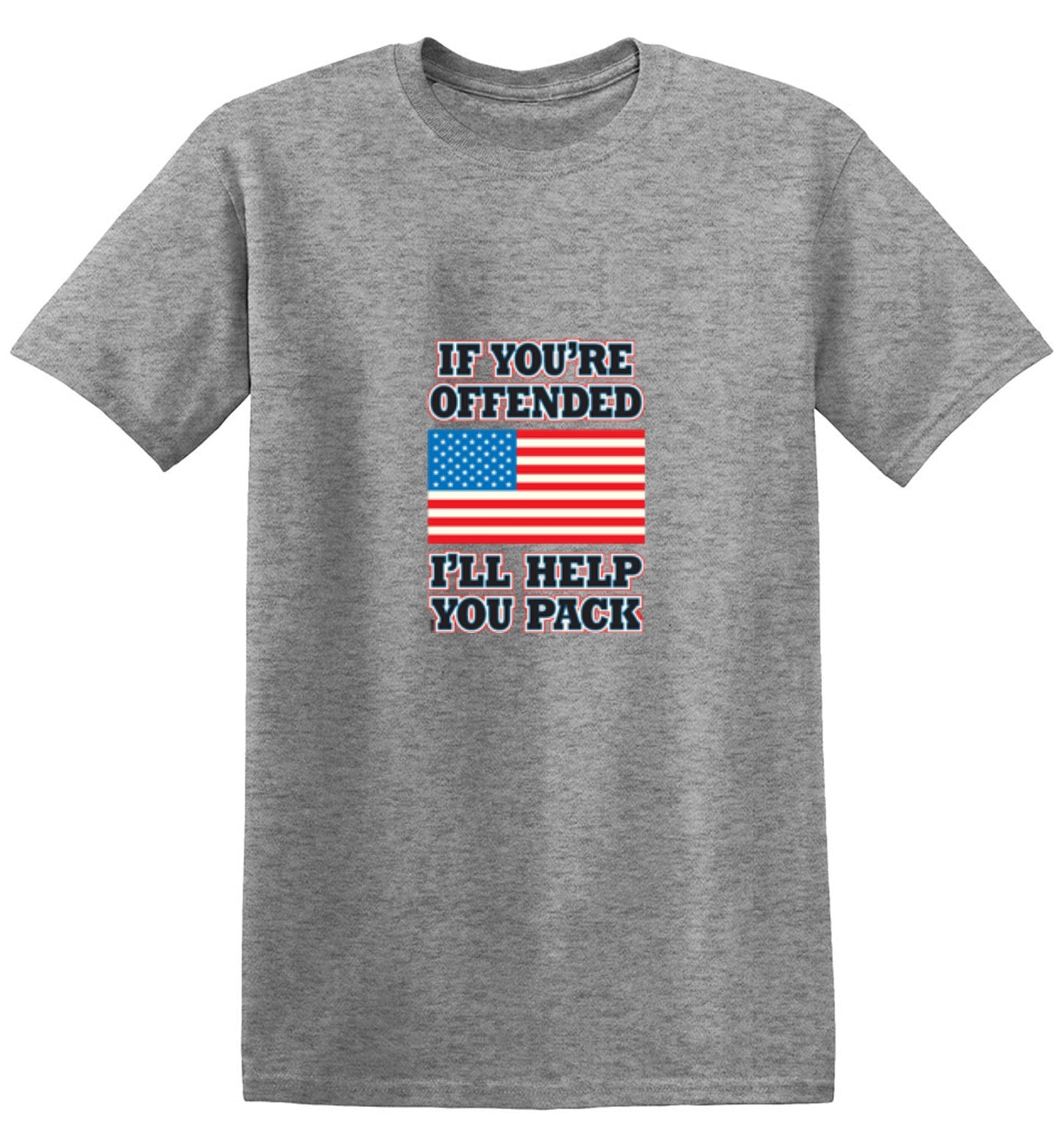 Funny T-Shirts design "If You're Offended I'll Help You Pack - Tall Tee"