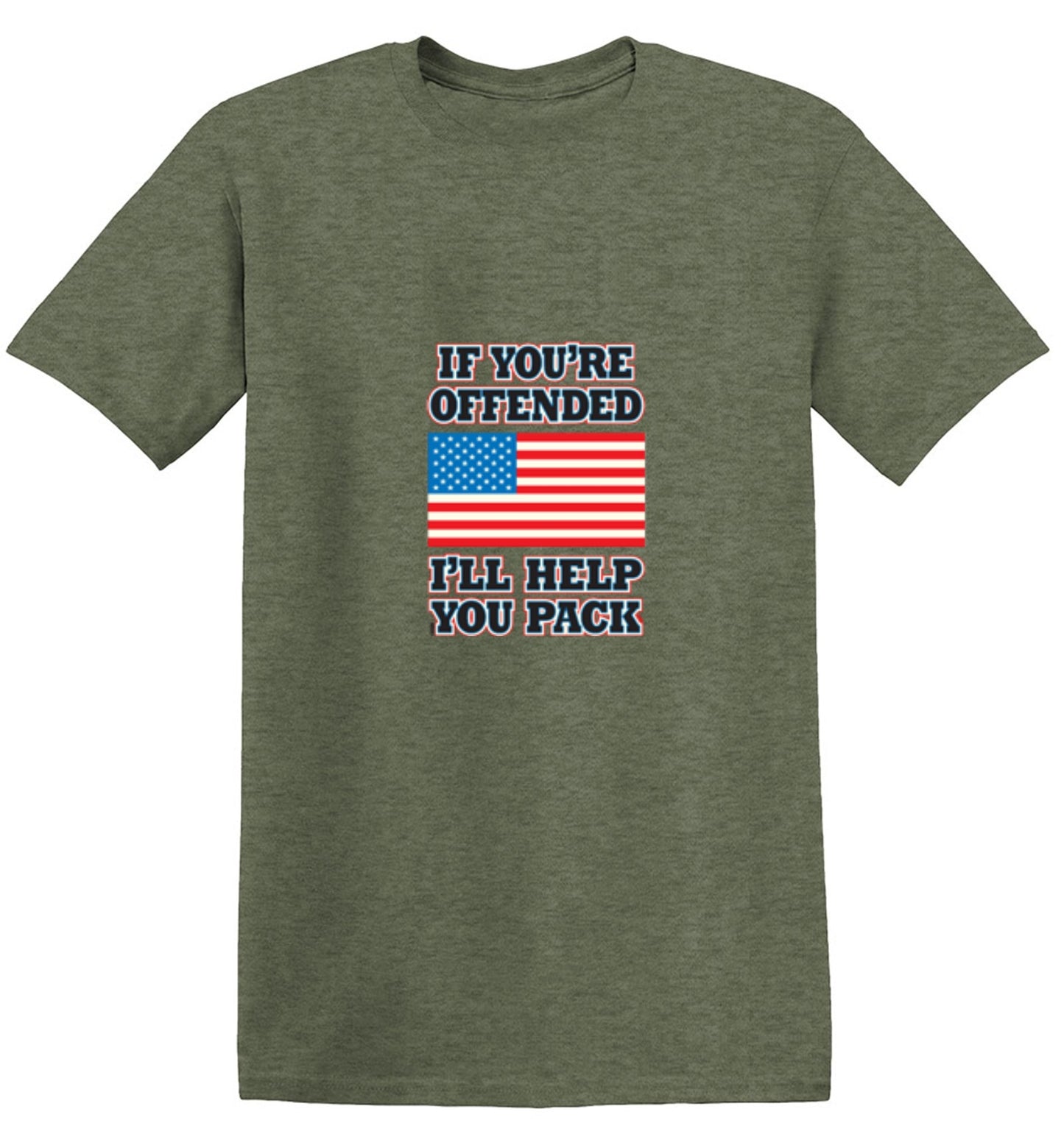 Funny T-Shirts design "If You're Offended I'll Help You Pack - Tall Tee"