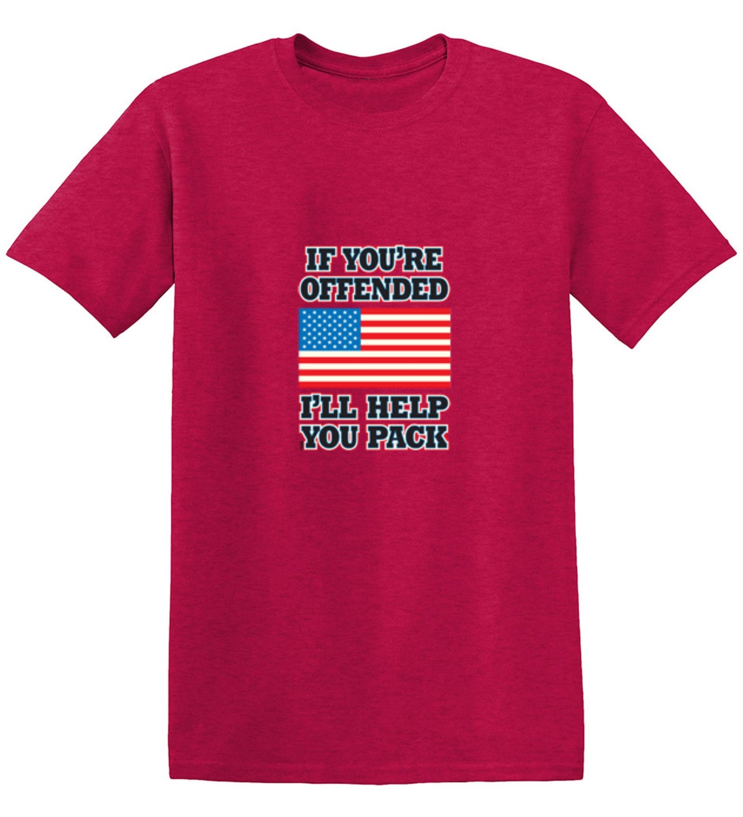 Funny T-Shirts design "If You're Offended I'll Help You Pack - Tall Tee"