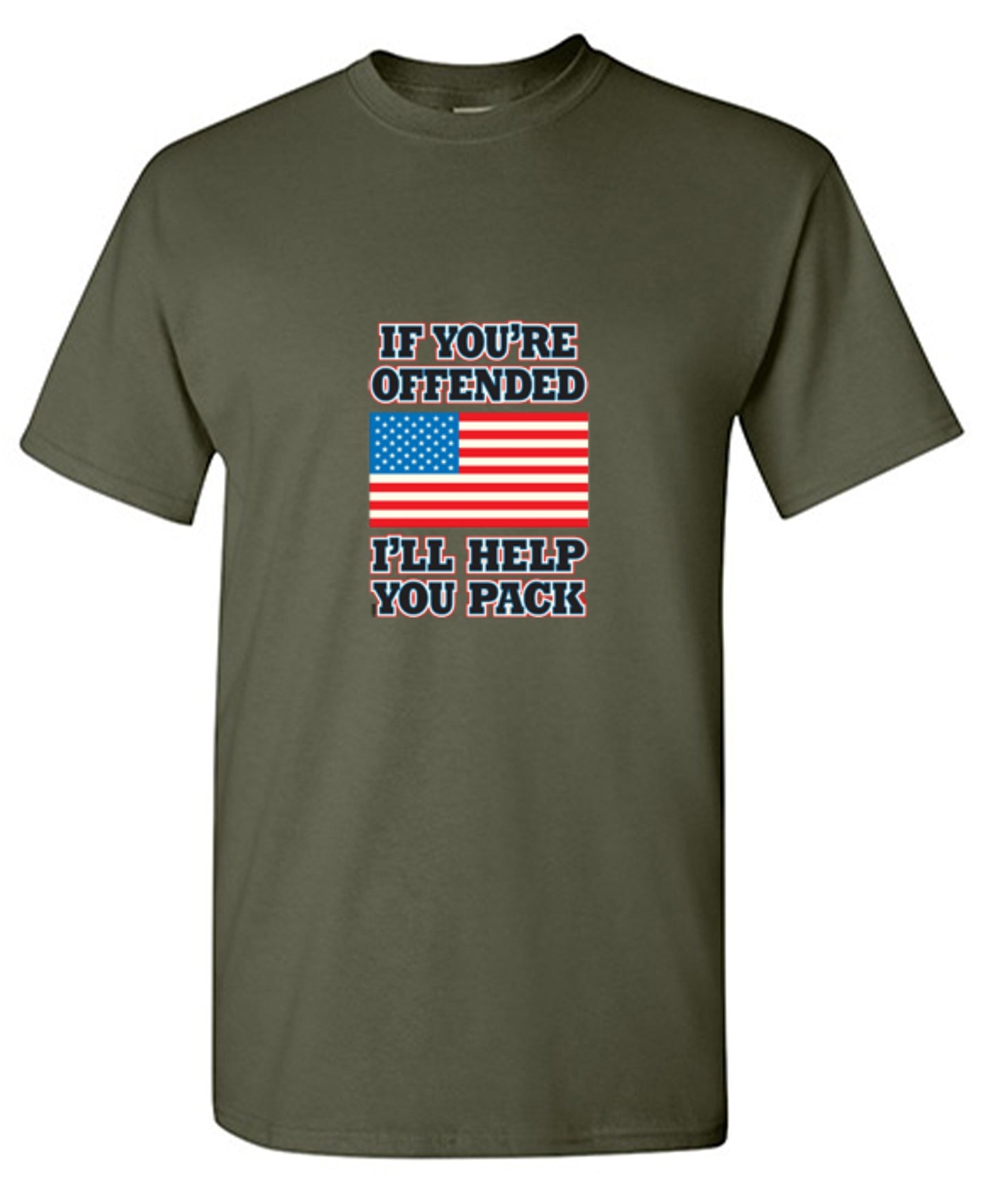 Funny T-Shirts design "If You're Offended I'll Help You Pack - Tall Tee"