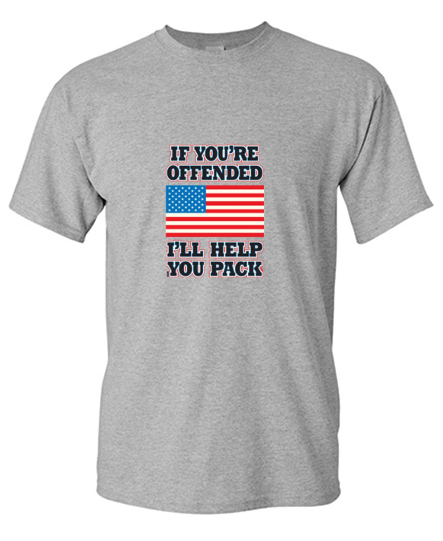 Funny T-Shirts design "If You're Offended I'll Help You Pack - Tall Tee"